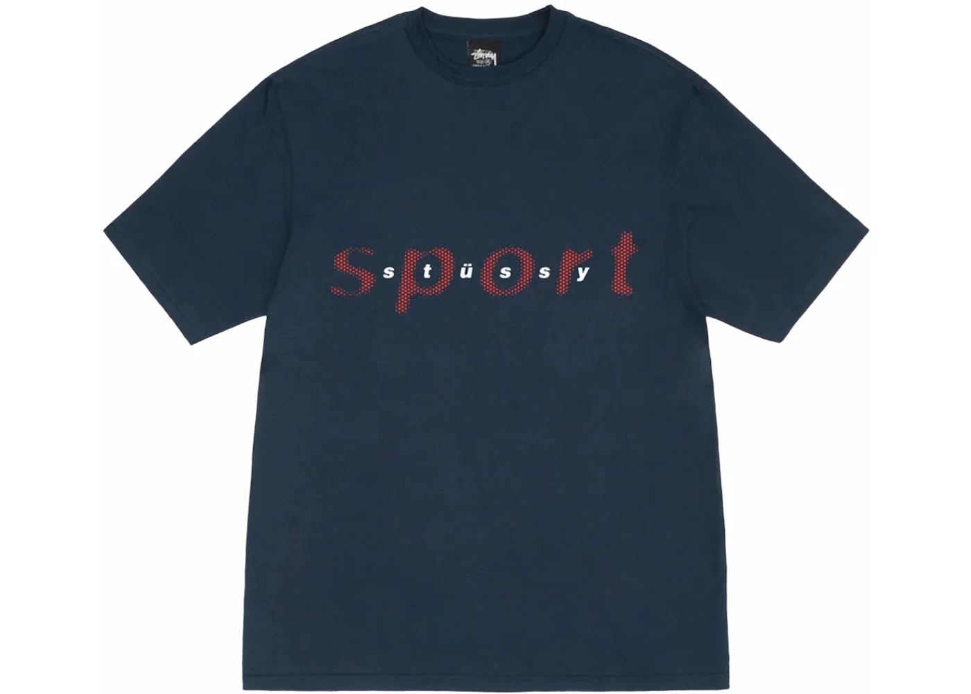 Stussy Dot Sport T-shirt Navy - 1