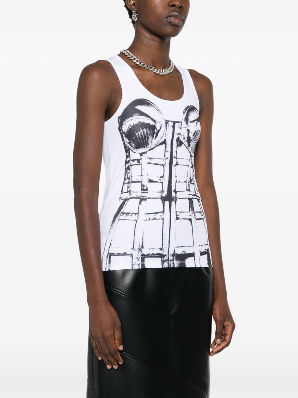 Jean Paul Gaultier trompe l'oeil print top | REVERSIBLE