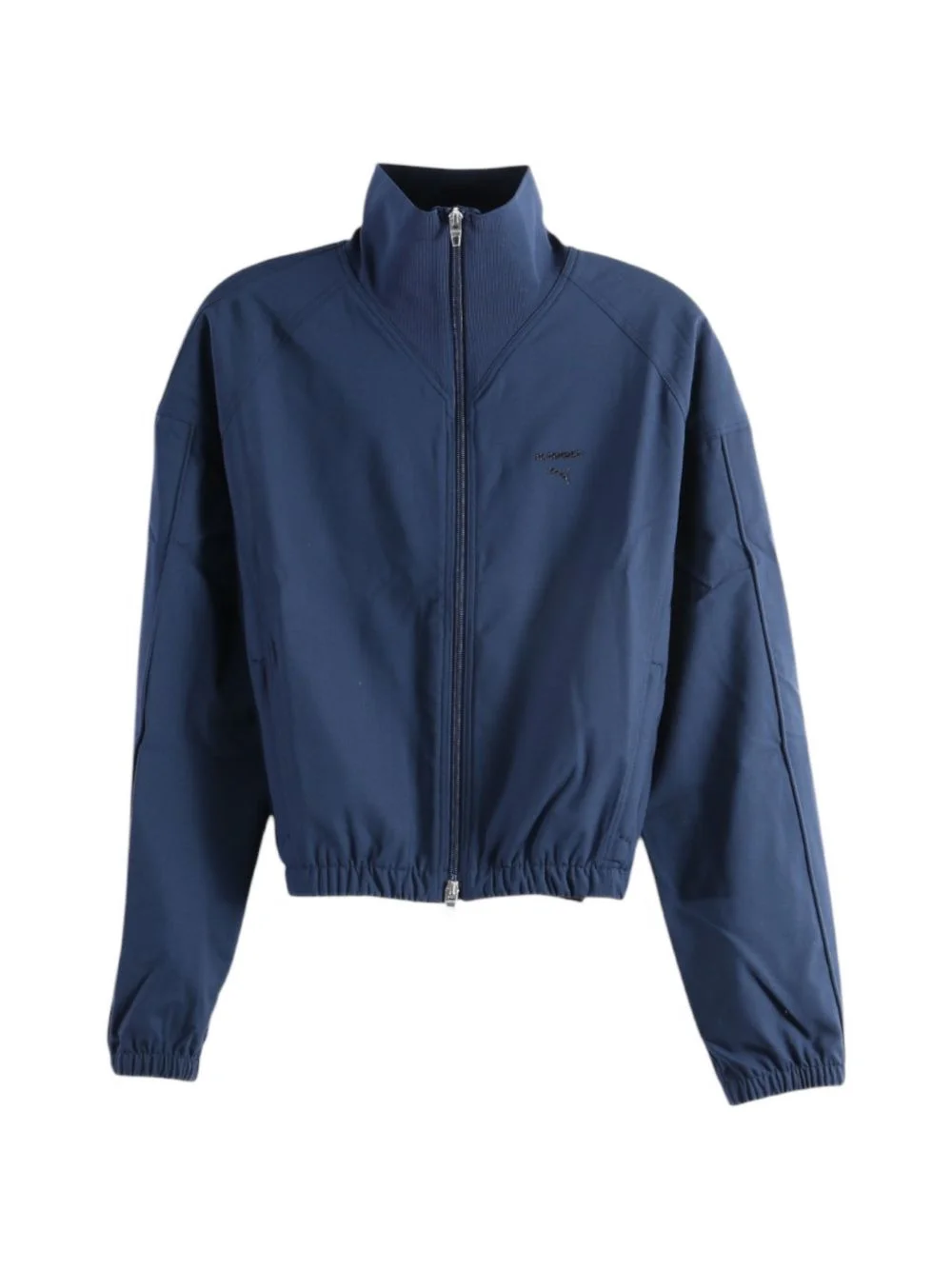 logo-embroidered elasticated-trim jacket - 1