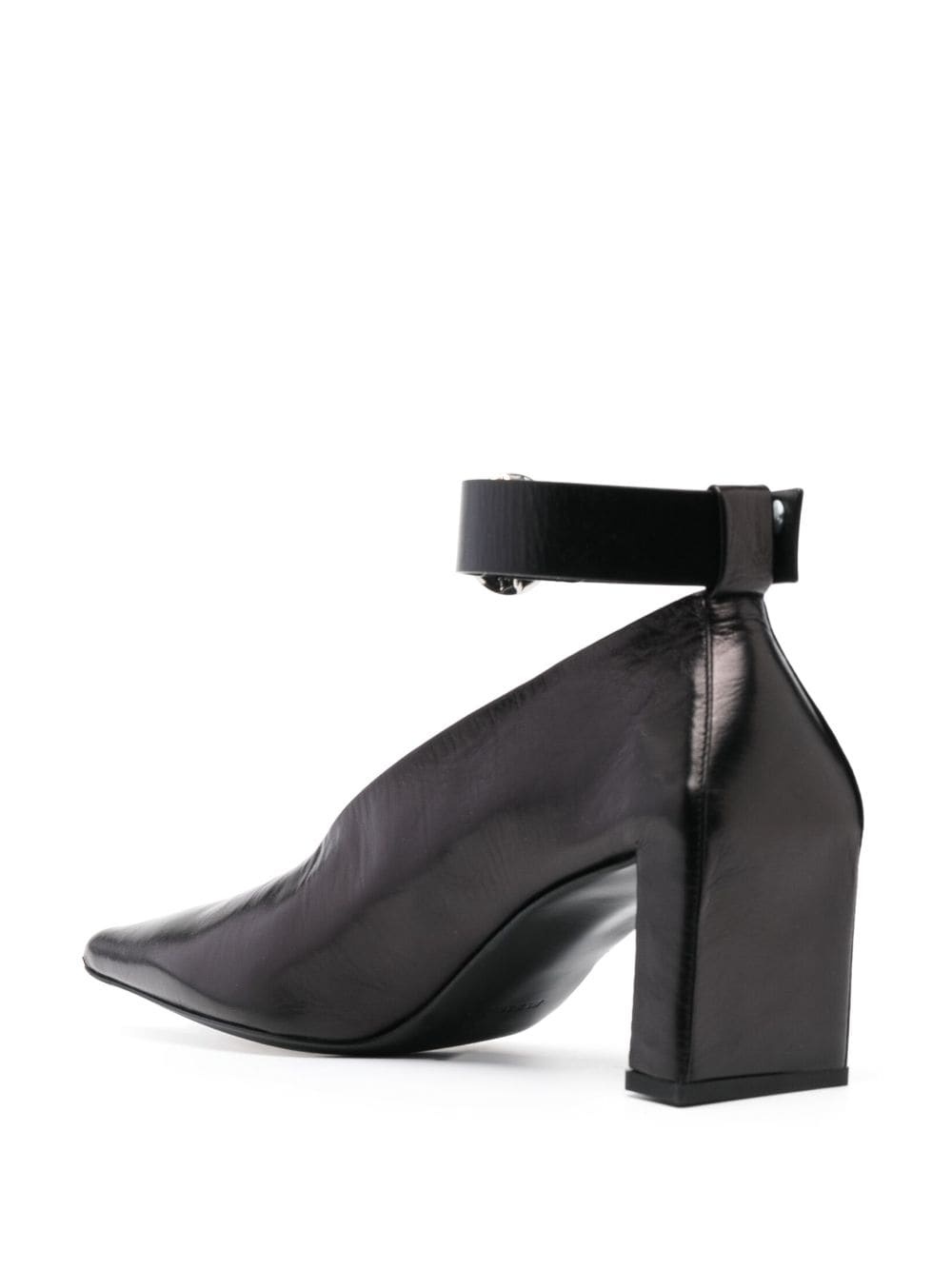 pointed-toe 60mm buckled leather pumps - 3