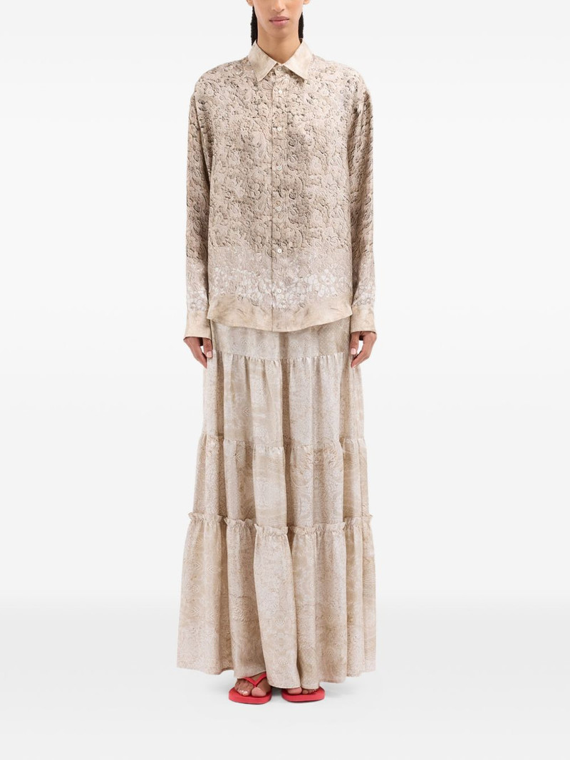 Pierre-Louis Mascia Aloe floral lace longsleeve shirt outlook