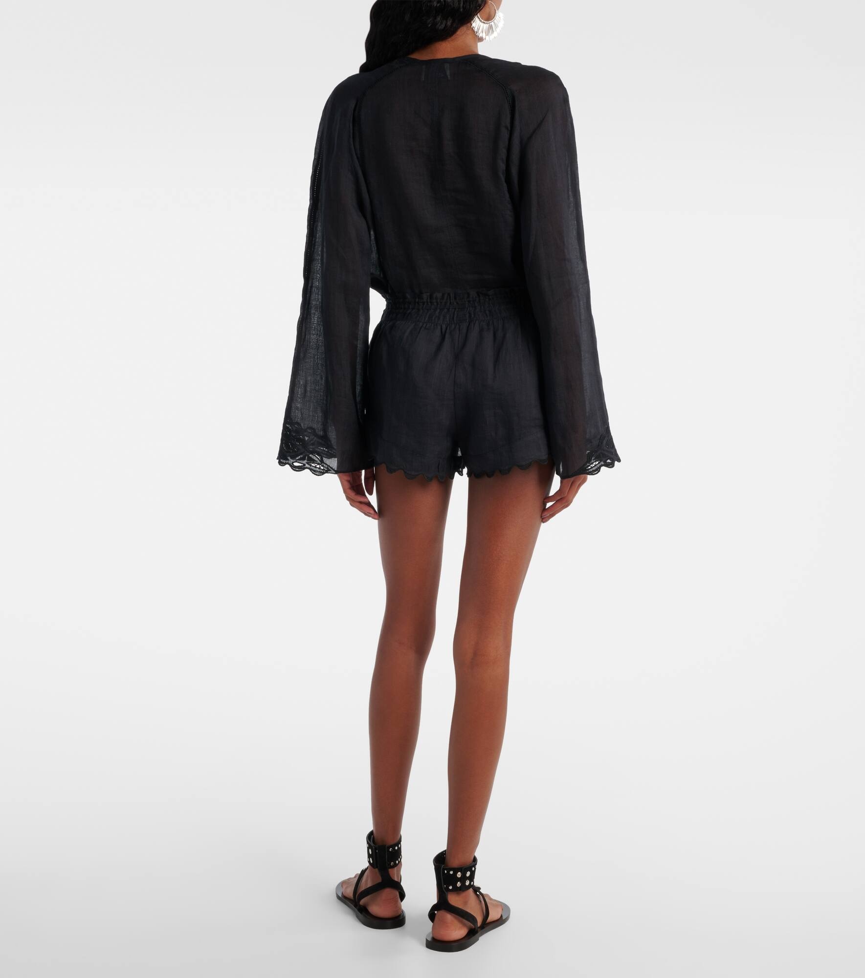 Lola broderie anglaise ramie shorts - 3