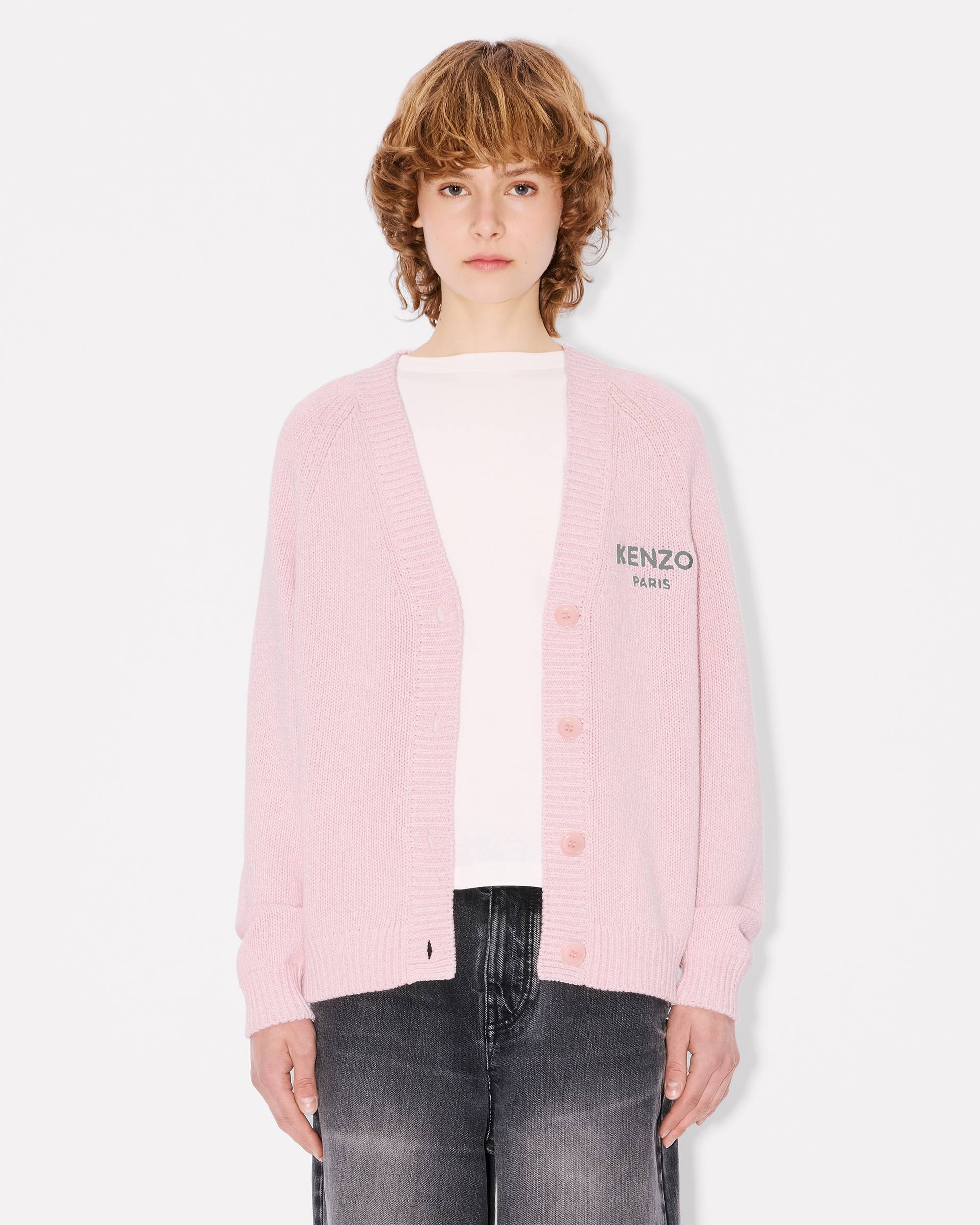 'Boke Flower' cardigan in cotton wool - 3