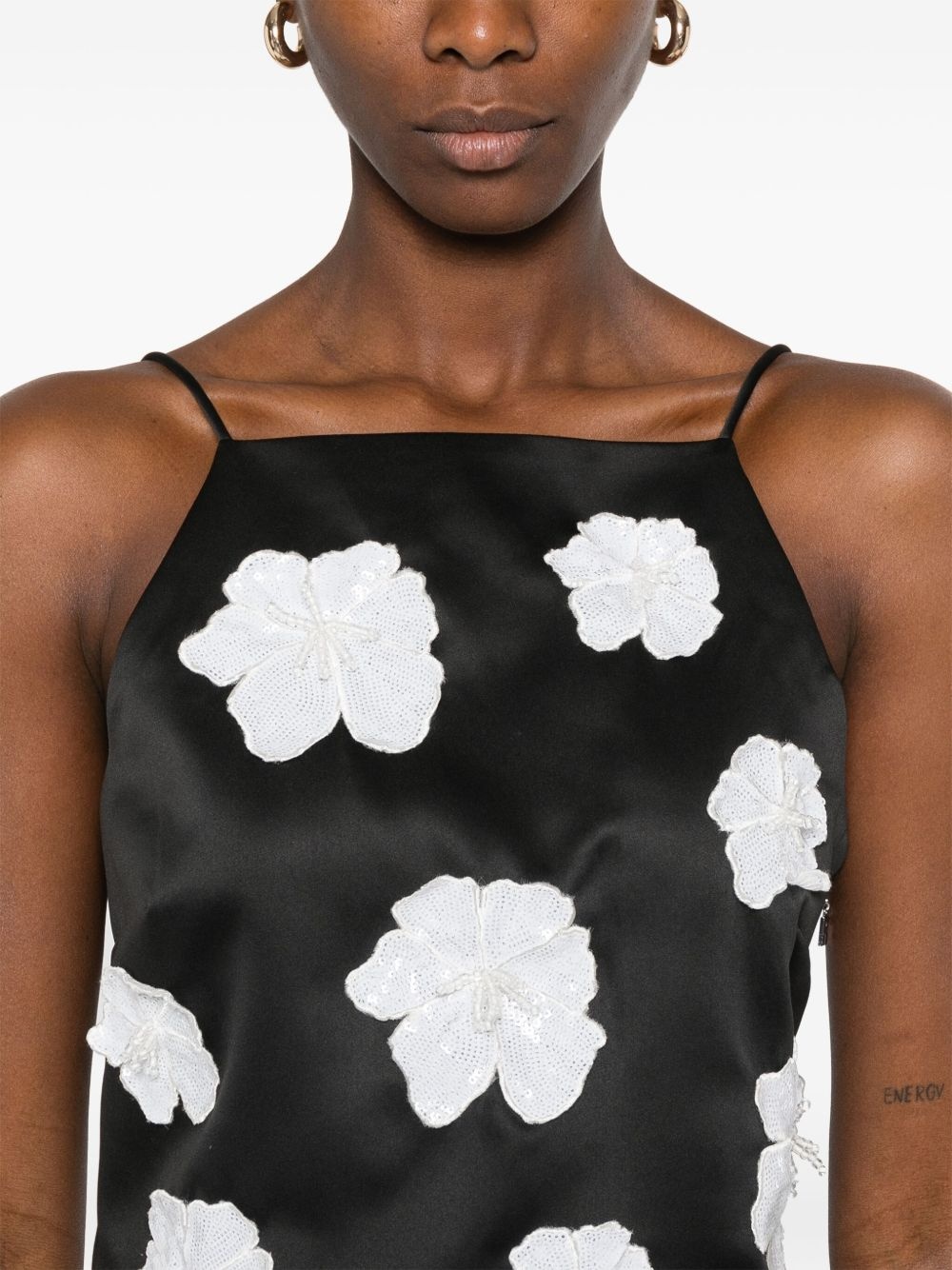 flower satin top - 5