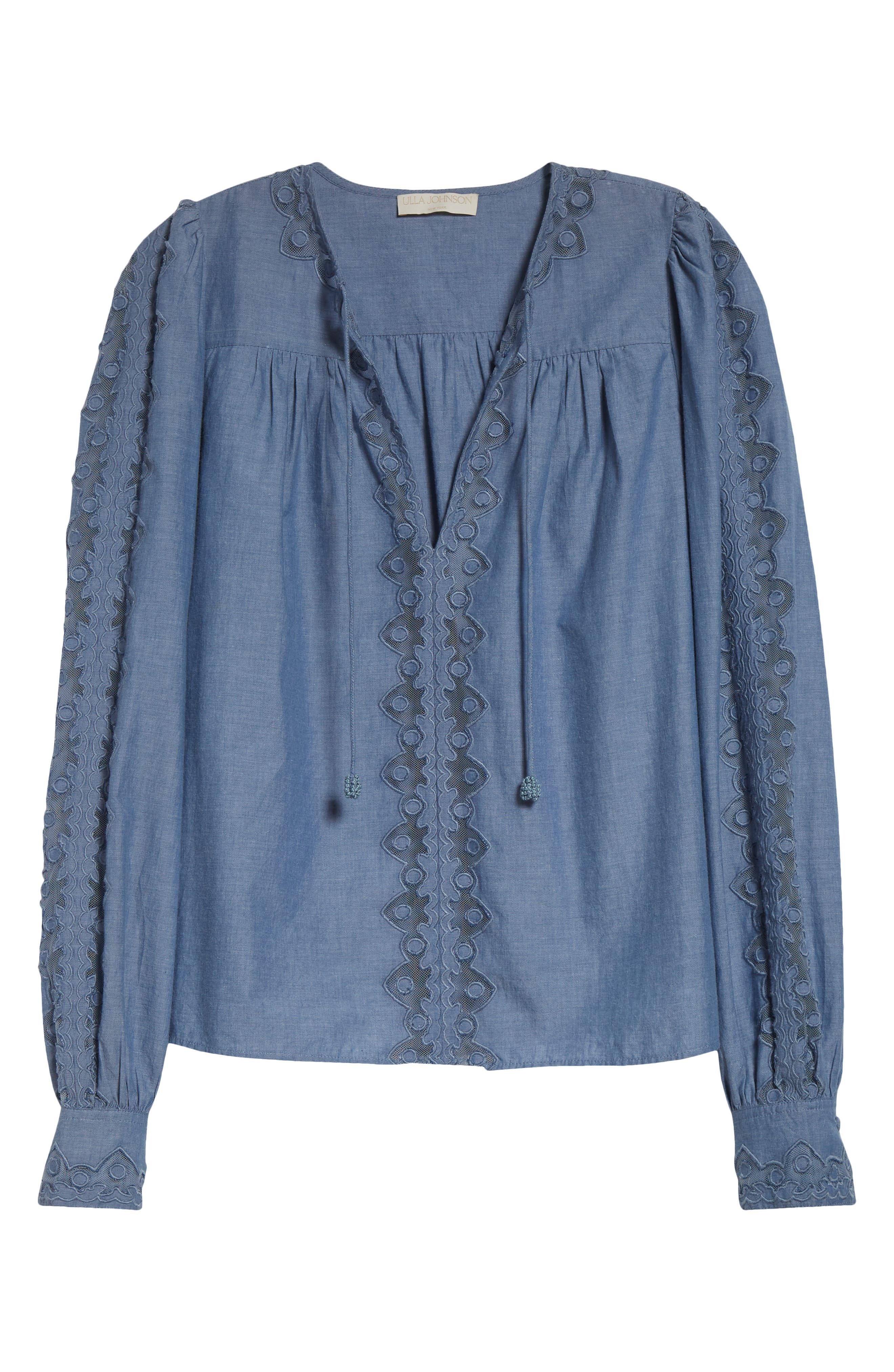 Ulla Johnson Kady Appliqué Top in Chambray at Nordstrom - 6