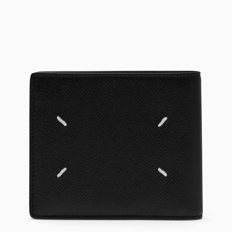 Black leather bi-fold wallet - 3