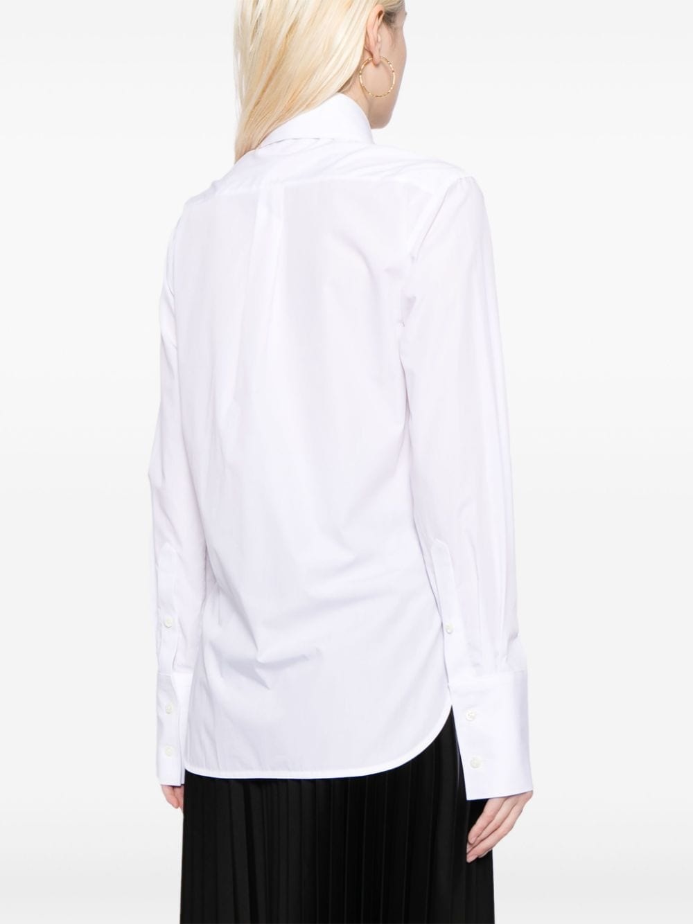 side-stripe cotton shirt - 4