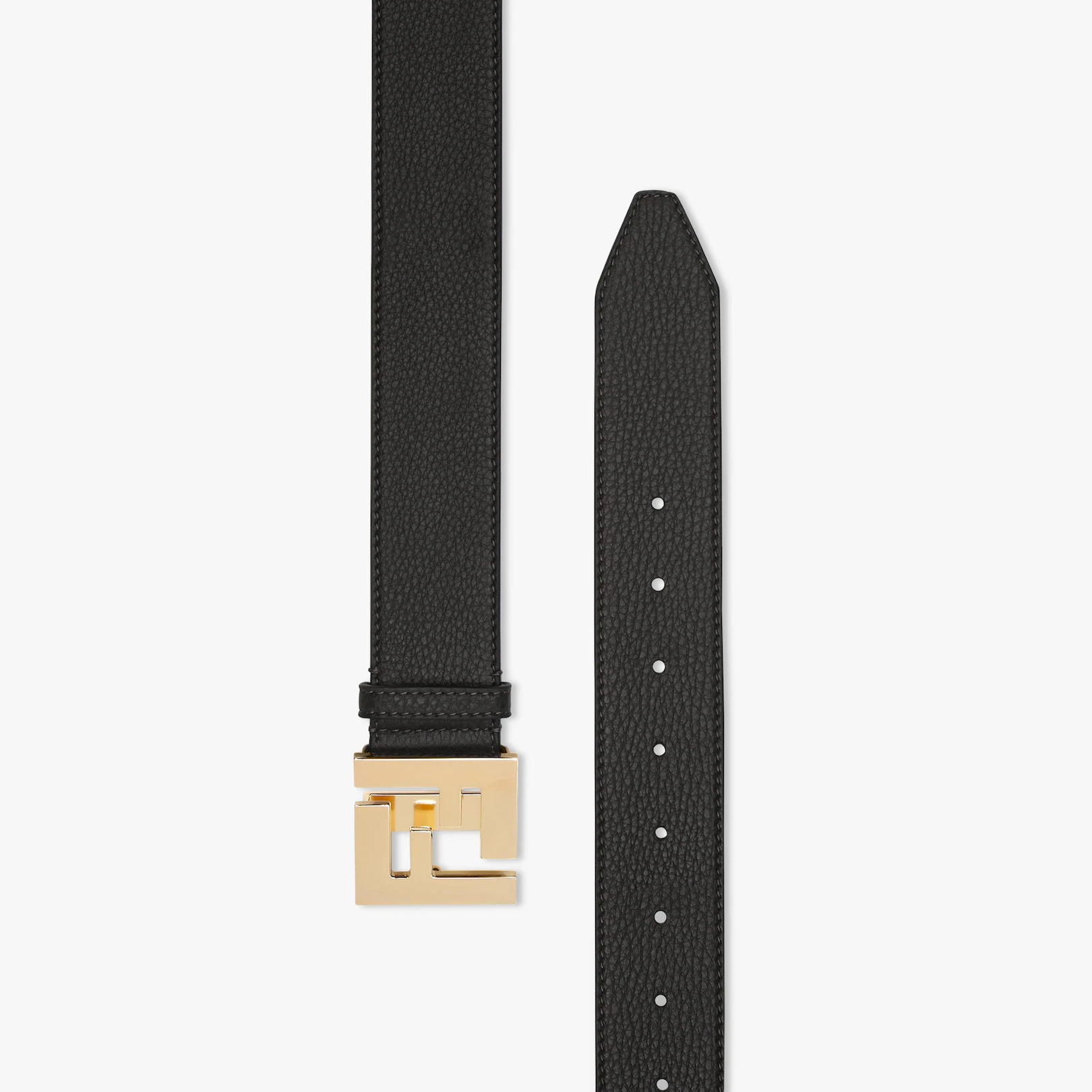 Black Cuoio Romano leather belt - 2