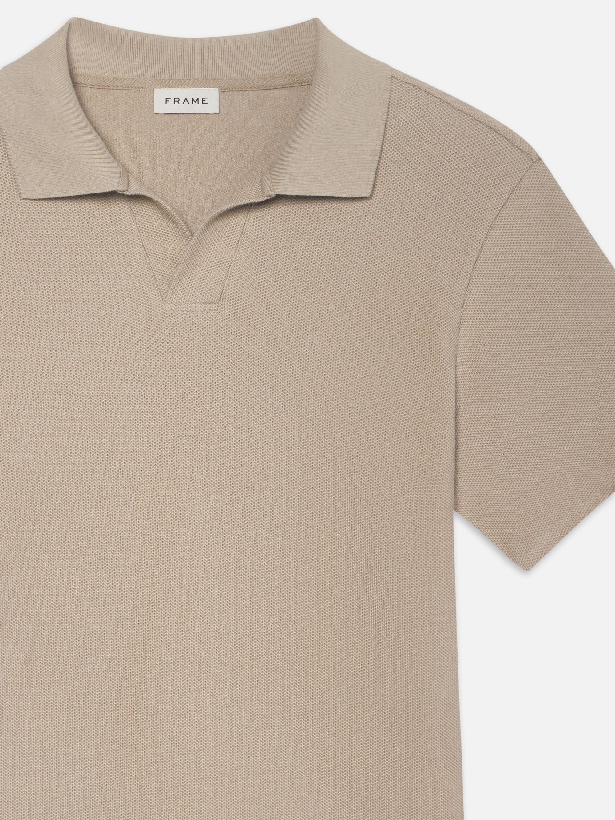 Jacquard Polo in Summer Beige - 2