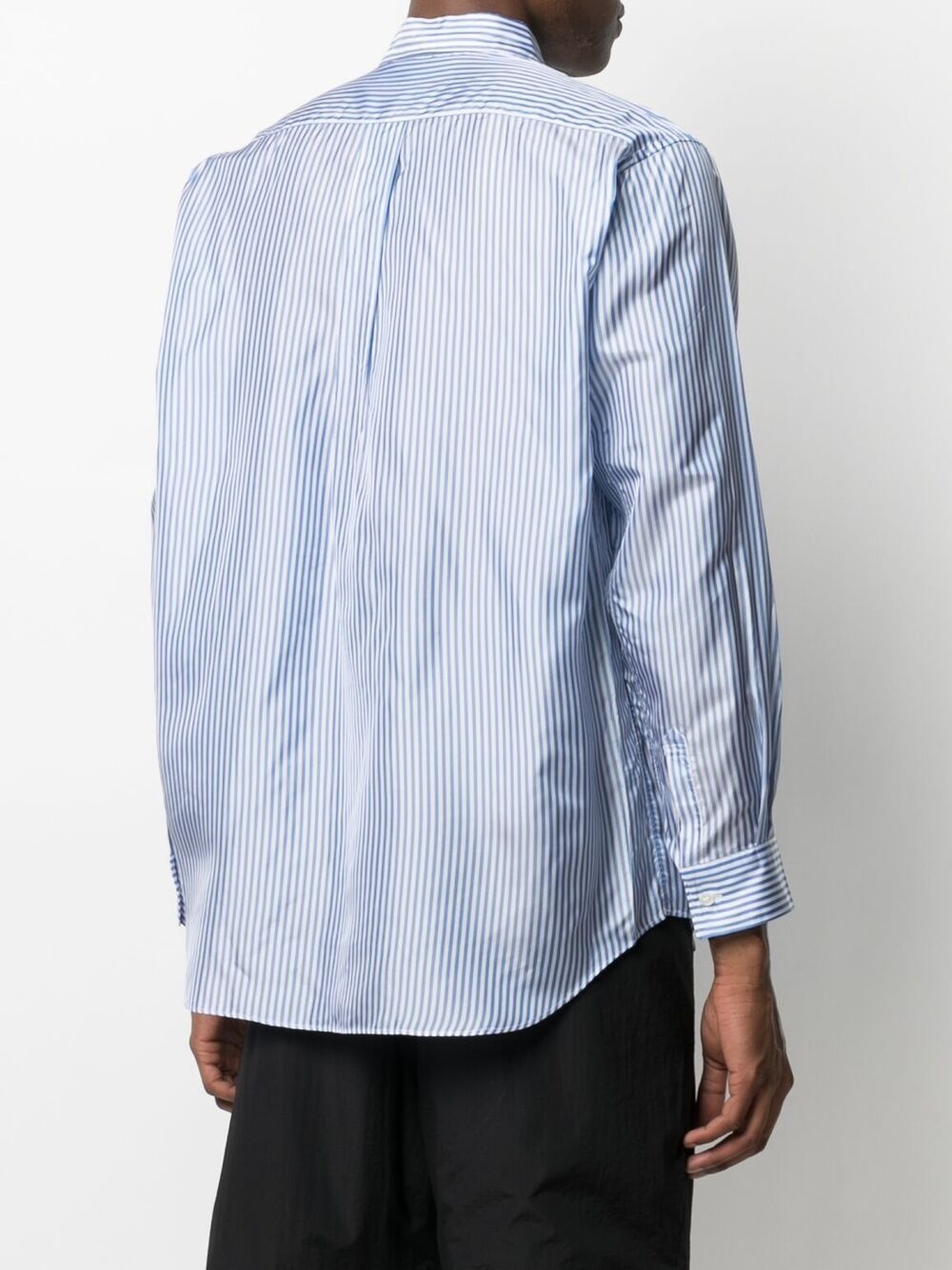 vertical stripe-print shirt - 4