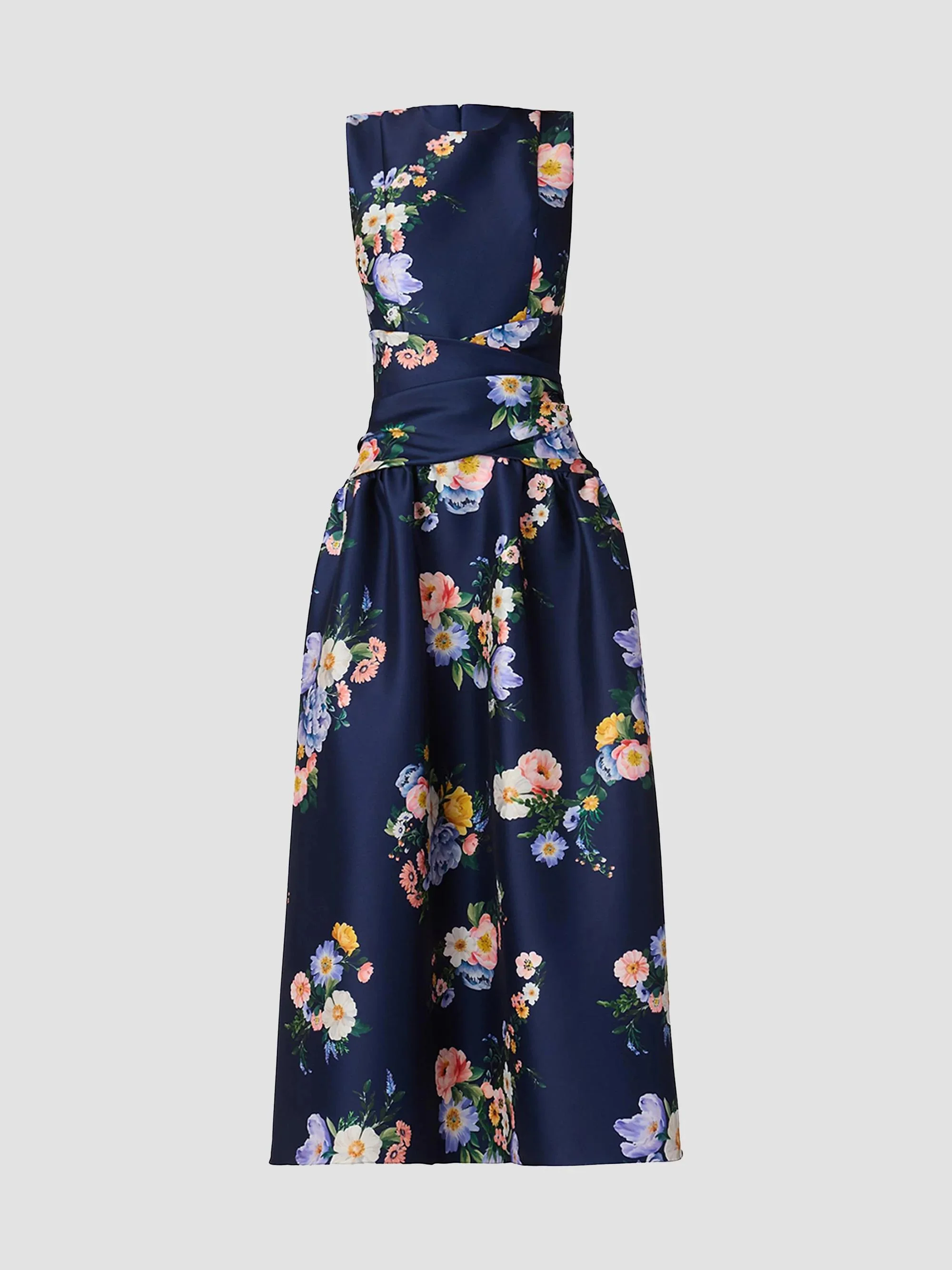 Women's Marie Floral Mikado Cocktail Dress - Navy Multi - 1