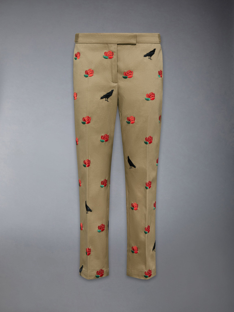 Cotton Twill Rose and Raven Chino Side Tab Trousers 5