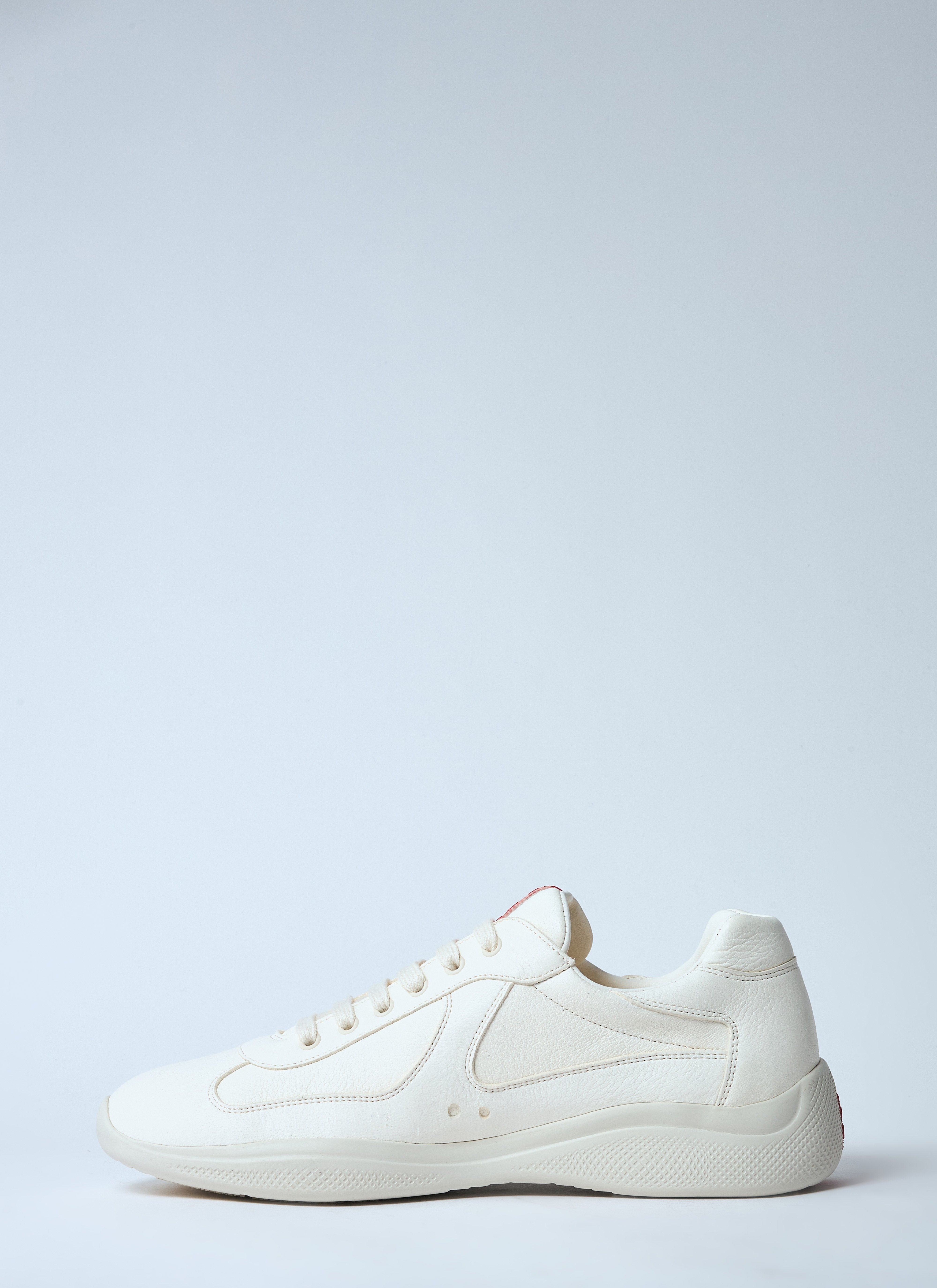 Prada Men Leather Low-Top Sneakers - 4