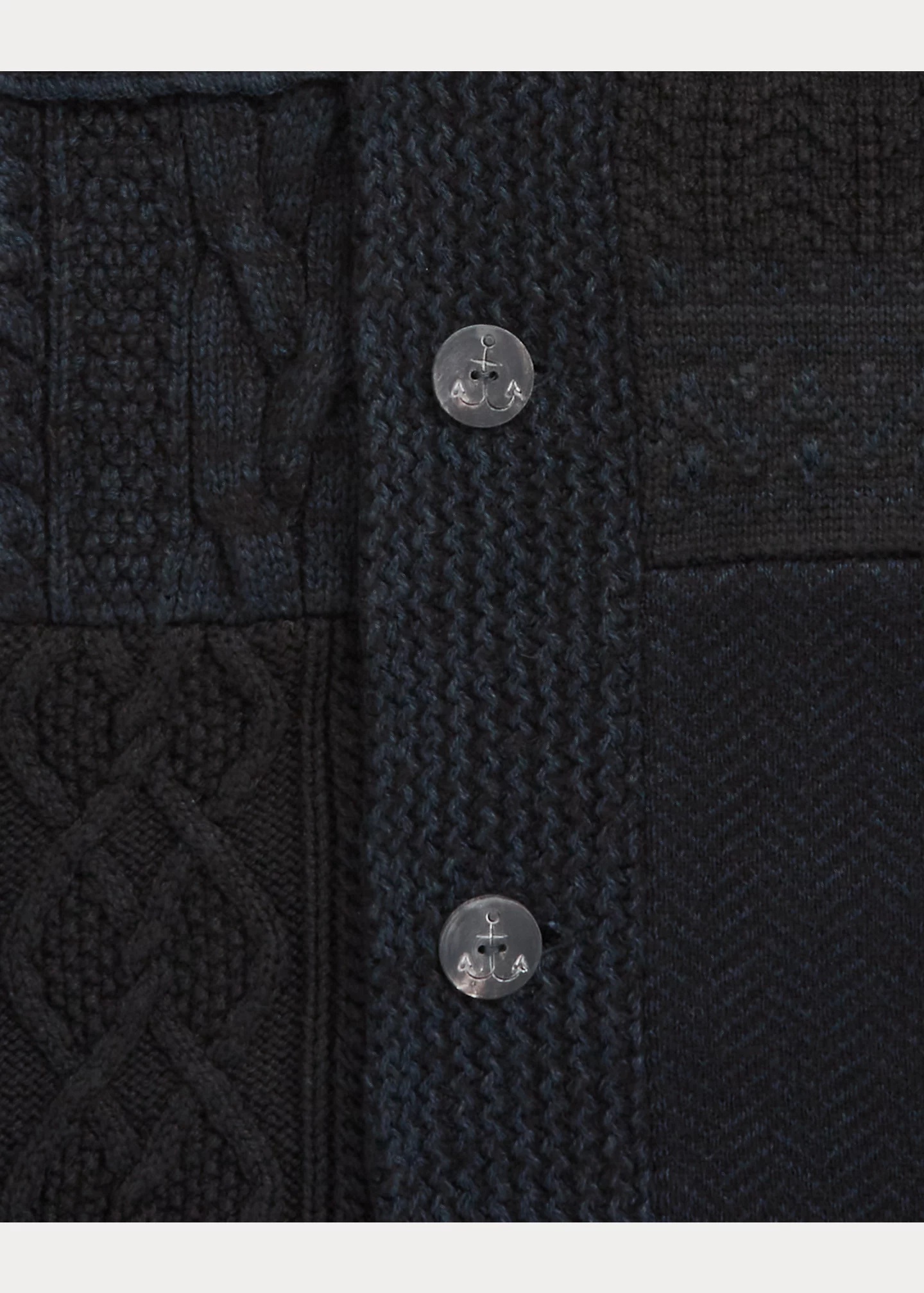 Indigo Patchwork Cotton-Wool Cardigan - 5