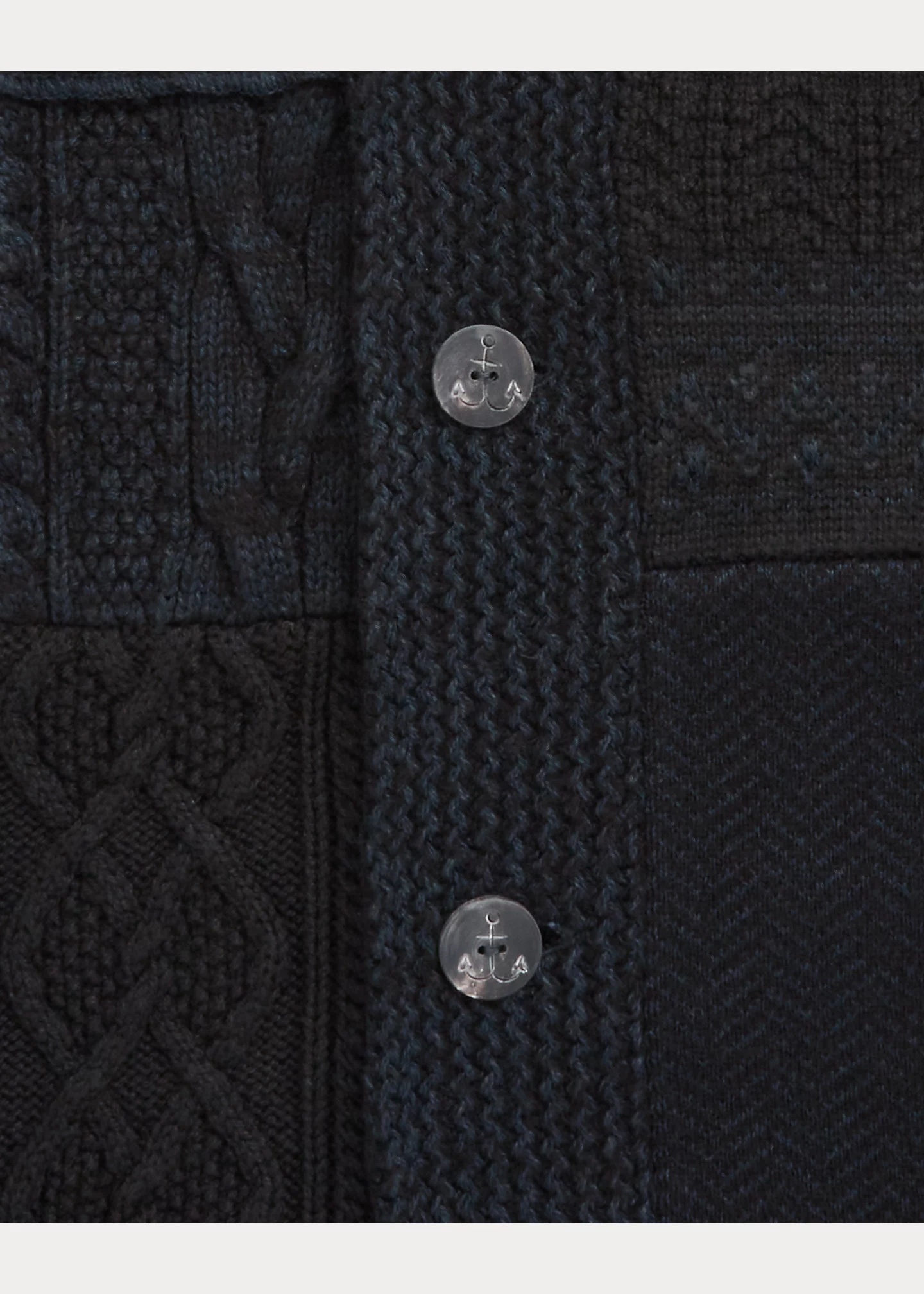 Indigo Patchwork Cotton-Wool Cardigan - 5