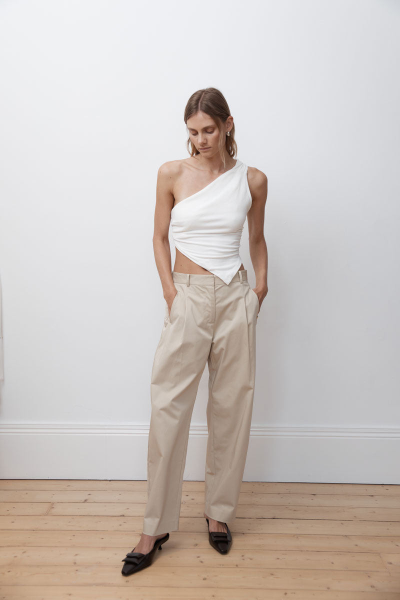 Cotton Barrel Leg Pants - Champagne 9
