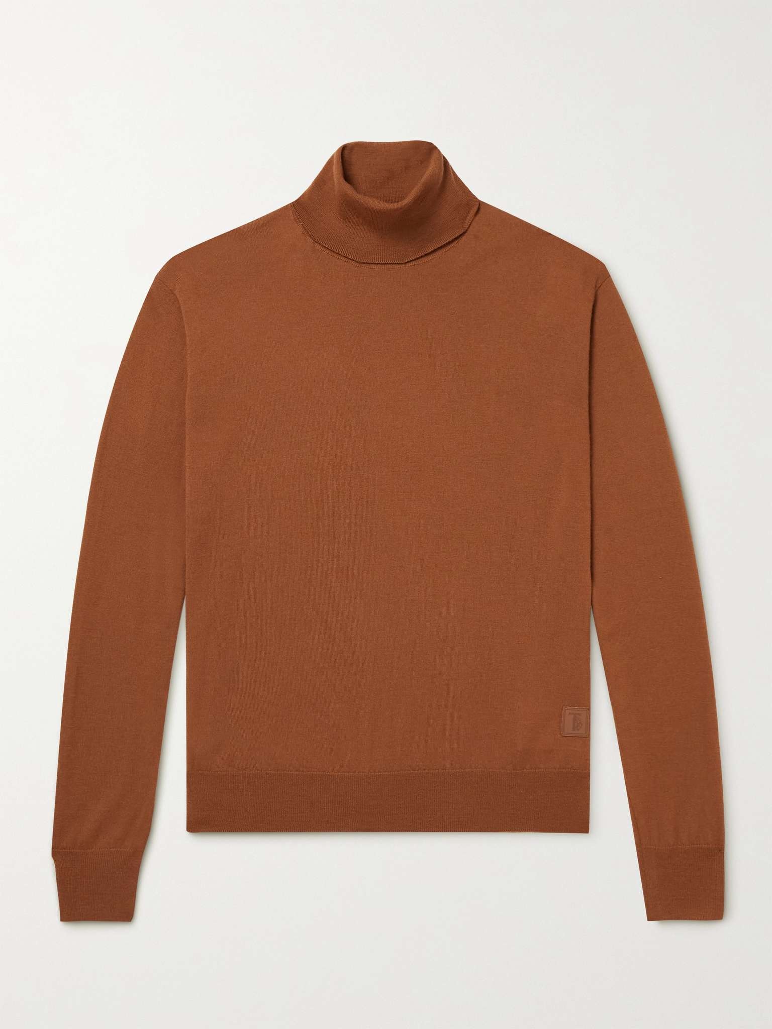 Logo-Appliquéd Merino Wool Rollneck Sweater - 1