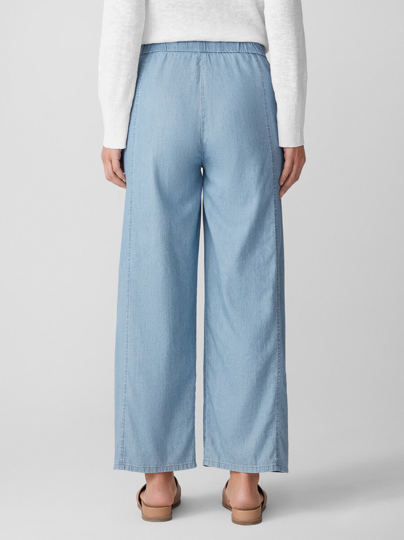 Airy Organic Cotton Twill Wide-Leg Pant 4