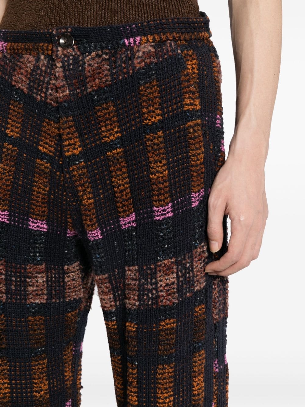 warp-knit cropped cargo pants - 6