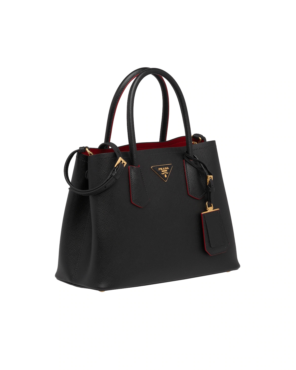 Small Saffiano Leather Double Prada Bag - 3