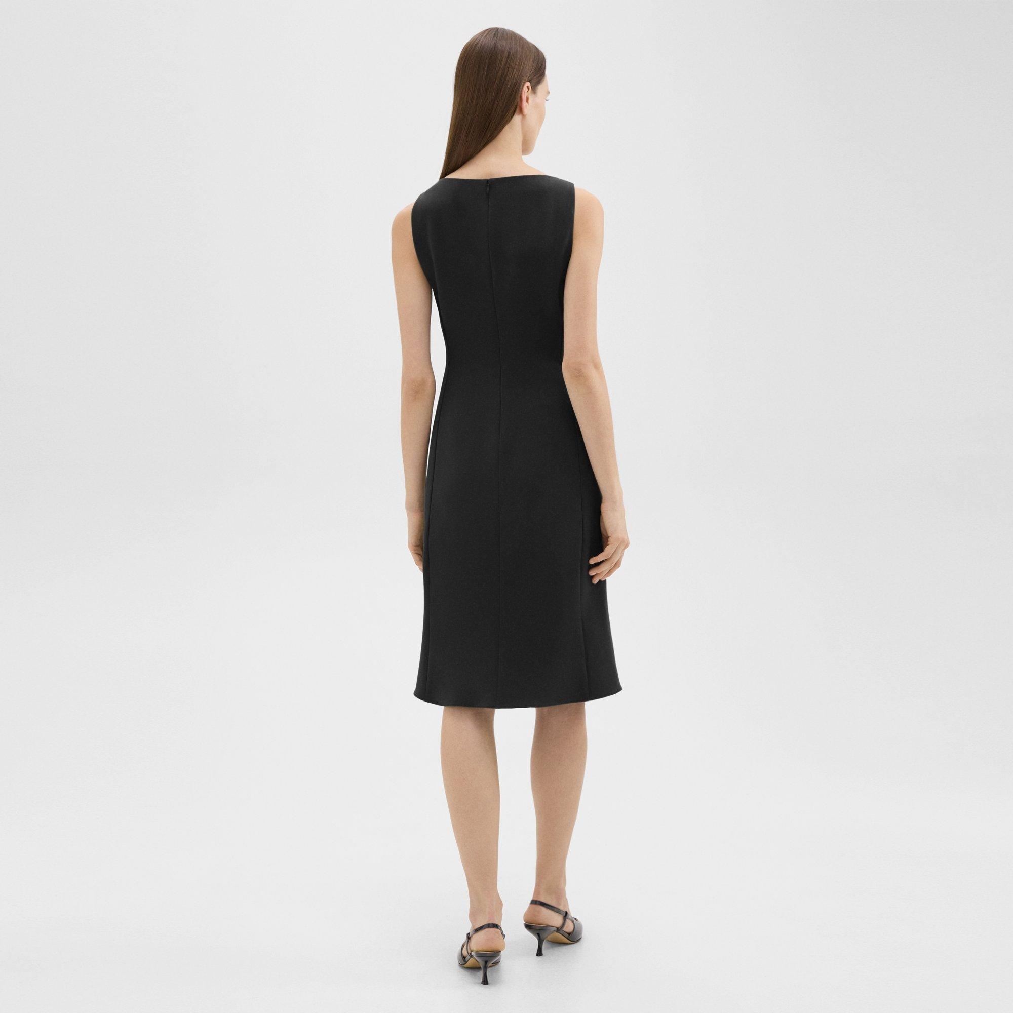 Flared Dress in Admiral Crepe - 4