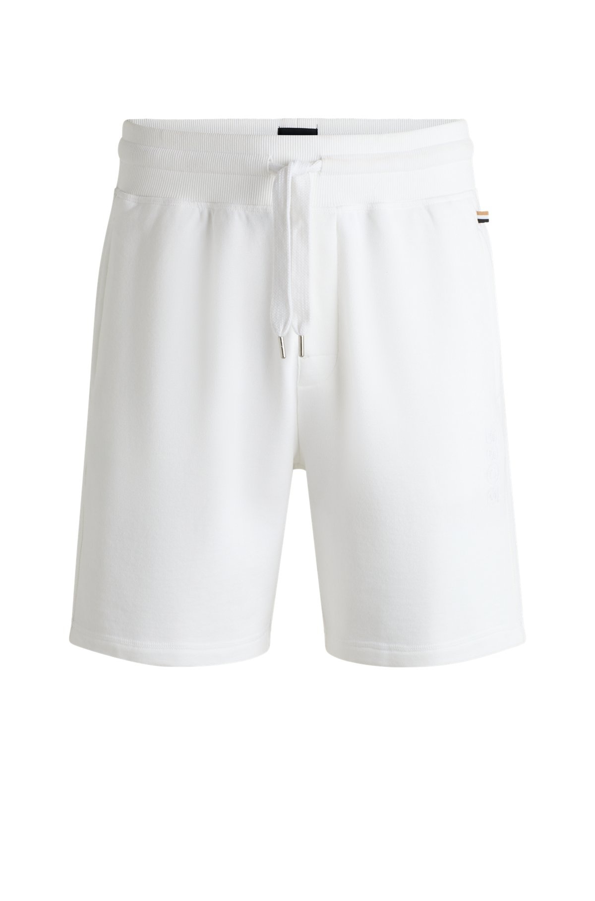 COTTON-TERRY SHORTS WITH OUTLINE LOGO EMBROIDERY - 1