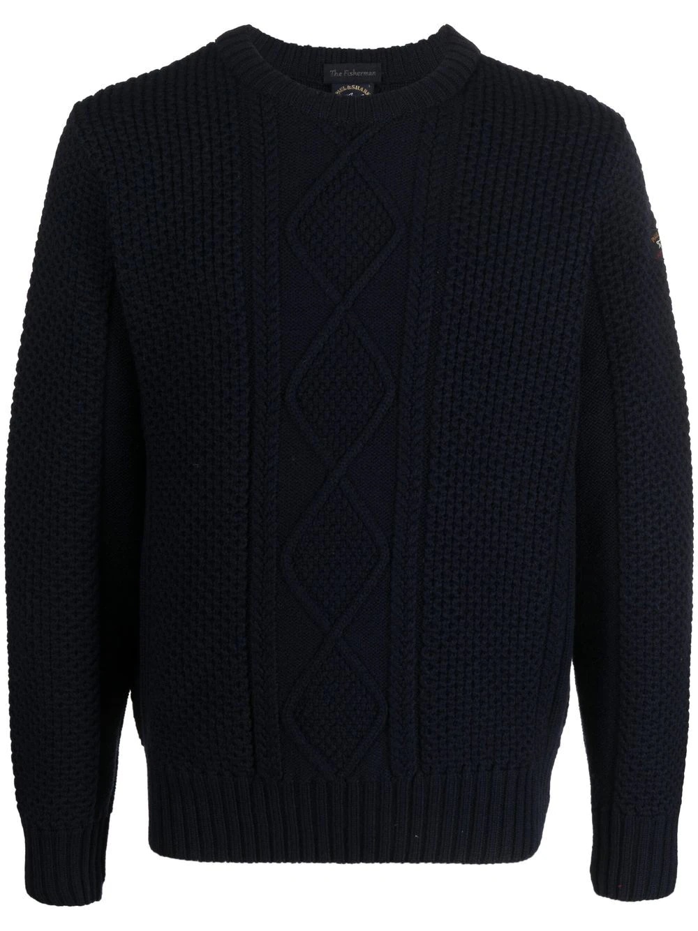 cable-knit long-sleeve jumper - 1