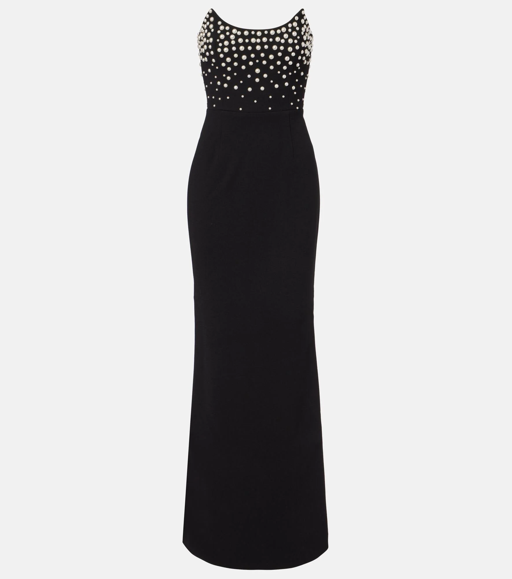 Lynette embellished crêpe bustier gown - 1