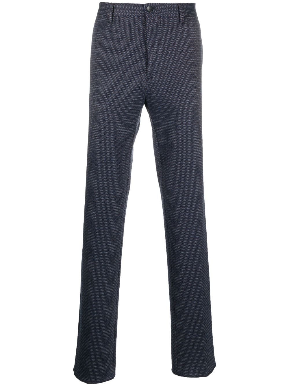 tweed-jacquard straight-leg trousers - 1