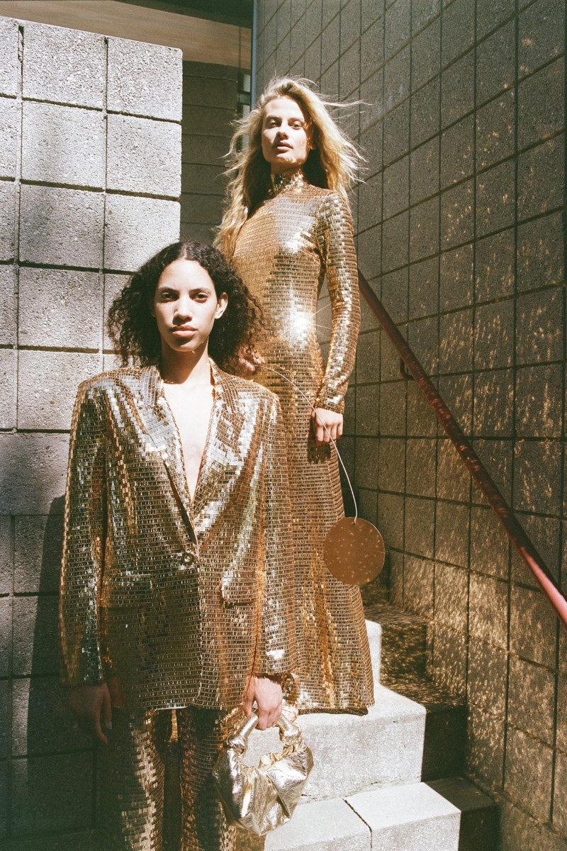 Sequin Sculpty Dress In Star Gold 6