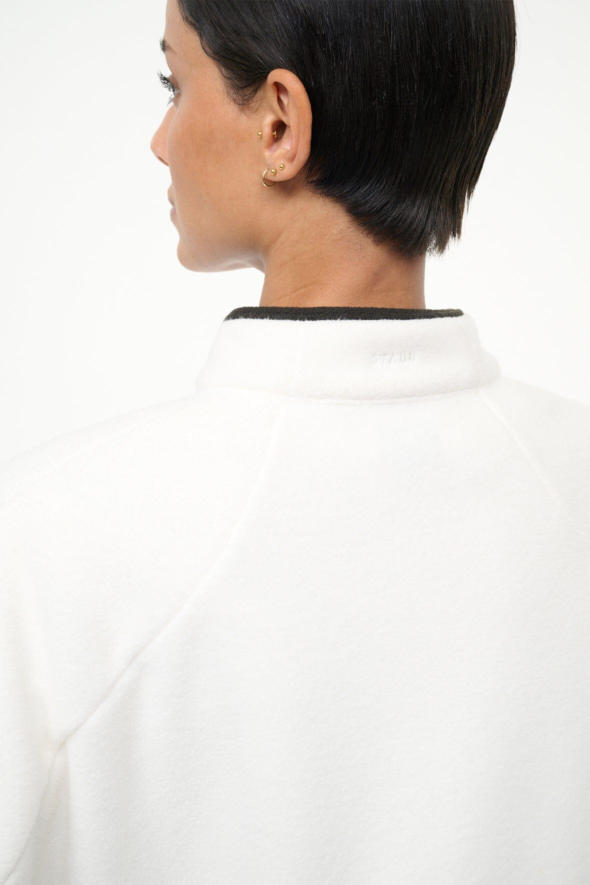 STAUD GRAF PULLOVER IVORY BLACK - 6