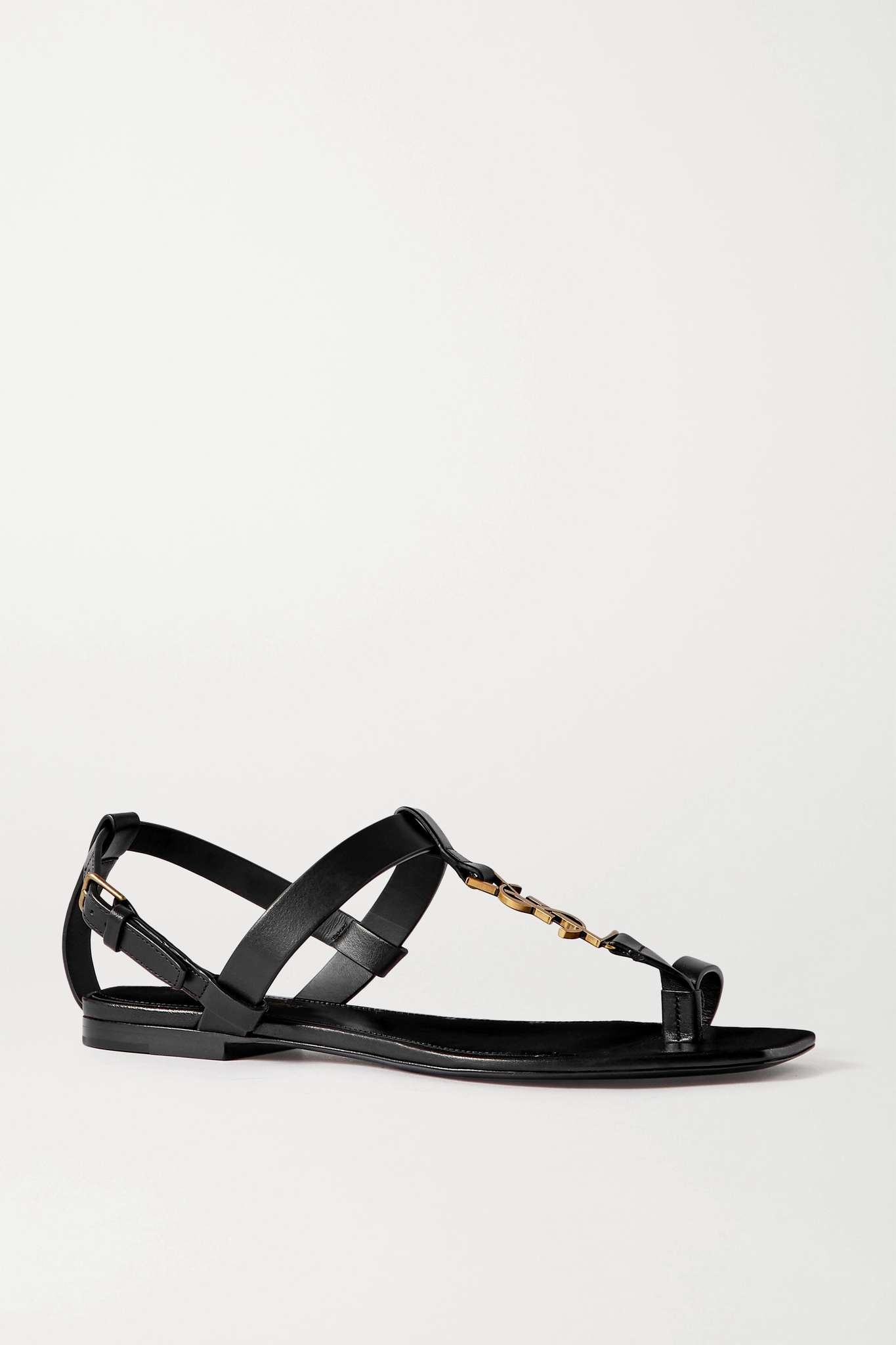 Cassandra logo-embellished leather sandals - 1