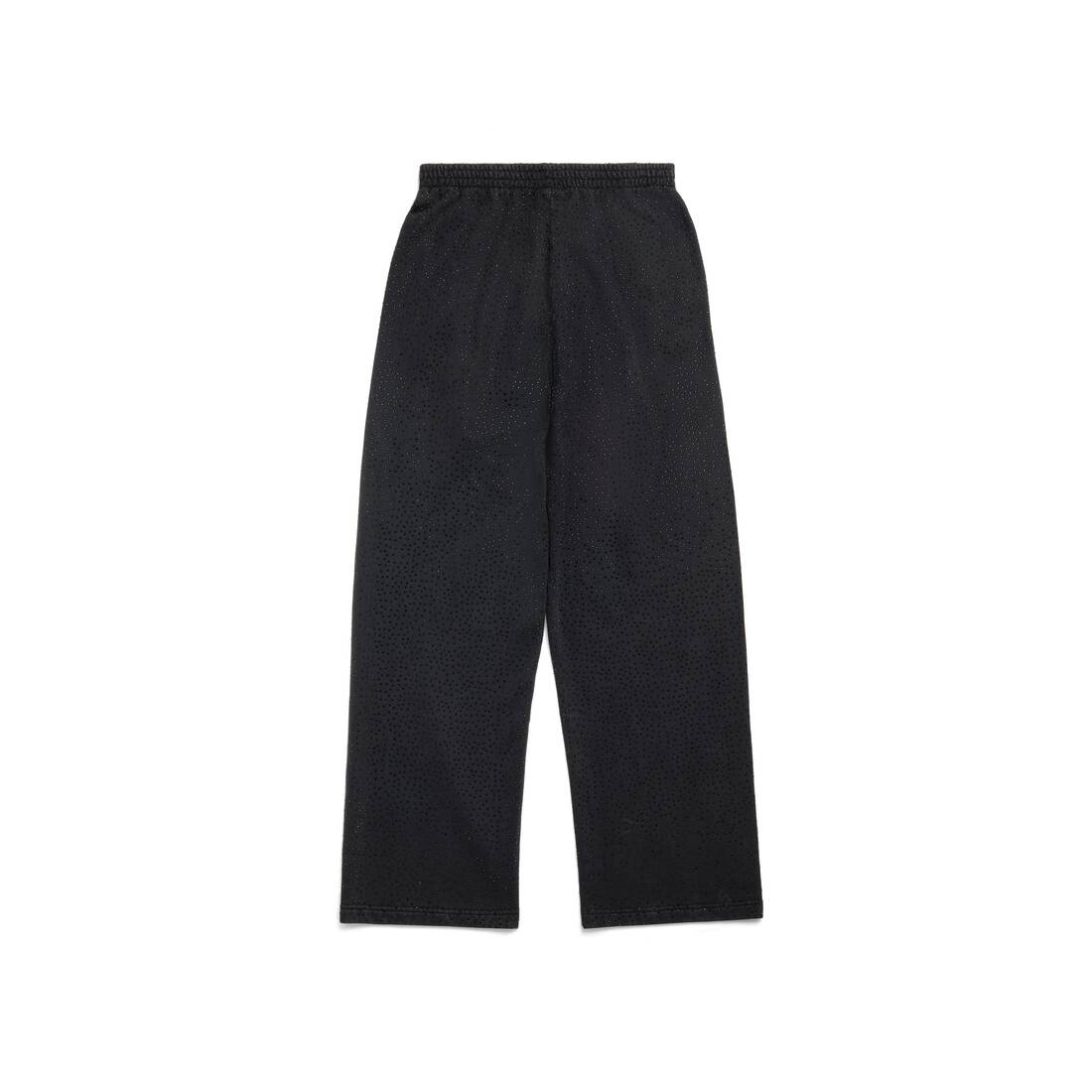 Women's Baggy Sweatpants in Black Faded - 6