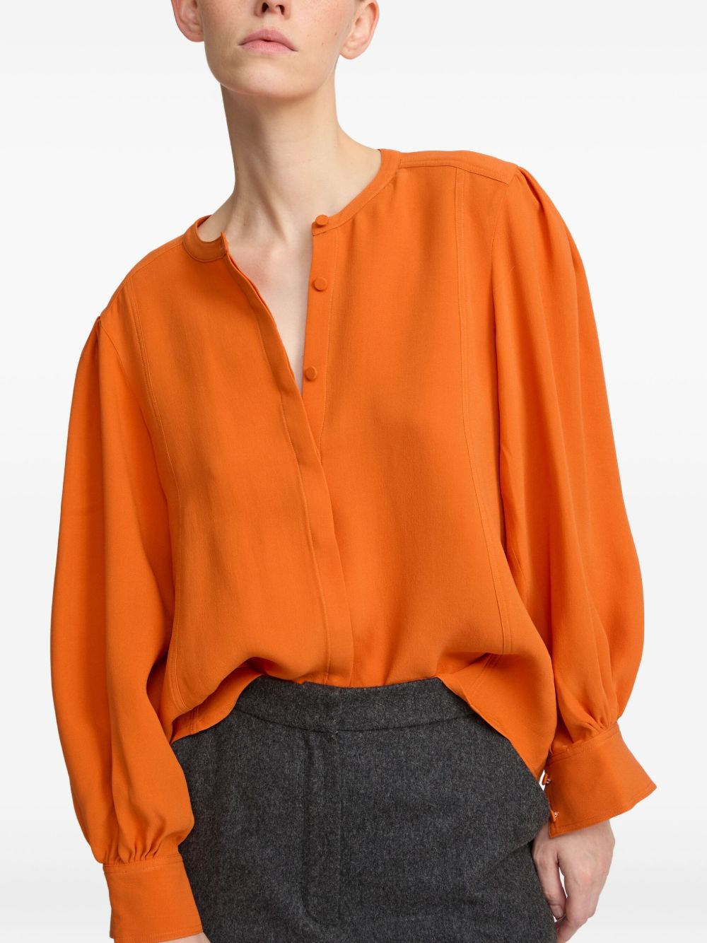 puff-sleeve shirt - 3