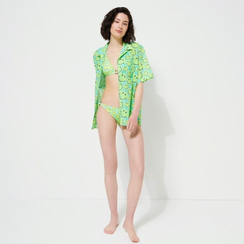 Men Bowling Shirt Linen and Cotton Turtles Smiley - Vilebrequin x Smiley® 8