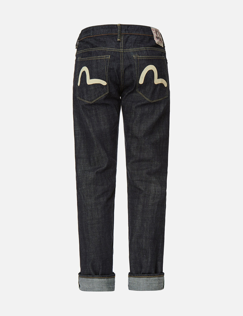 EVISU HANDPAINTED SEAGULL SLIM STRAIGHT FIT SELVEDGE DENIM JEANS #2010 outlook