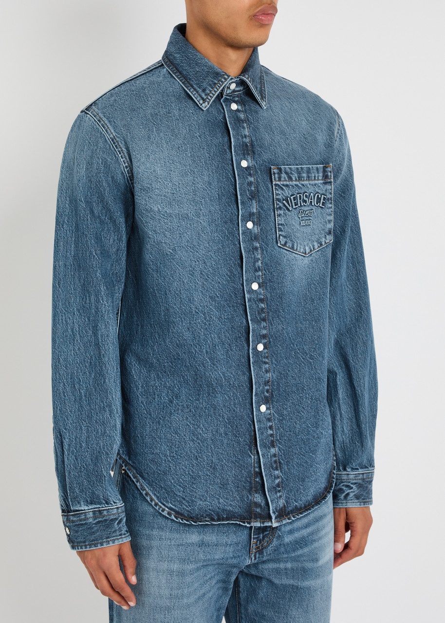 Versace Logo Denim Shirt - 2