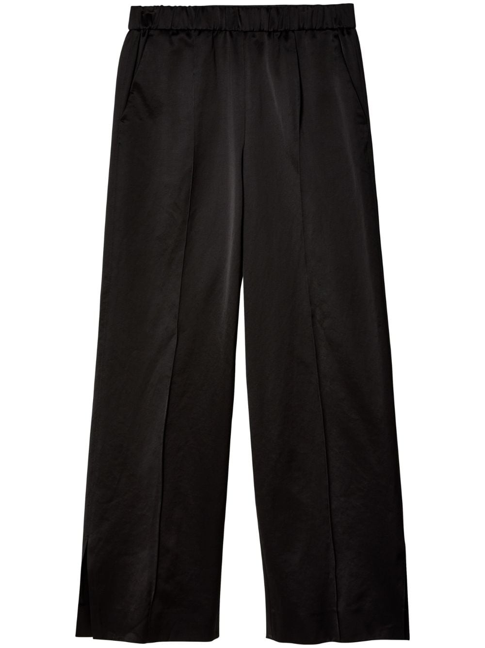 pressed-crease cotton trousers - 1