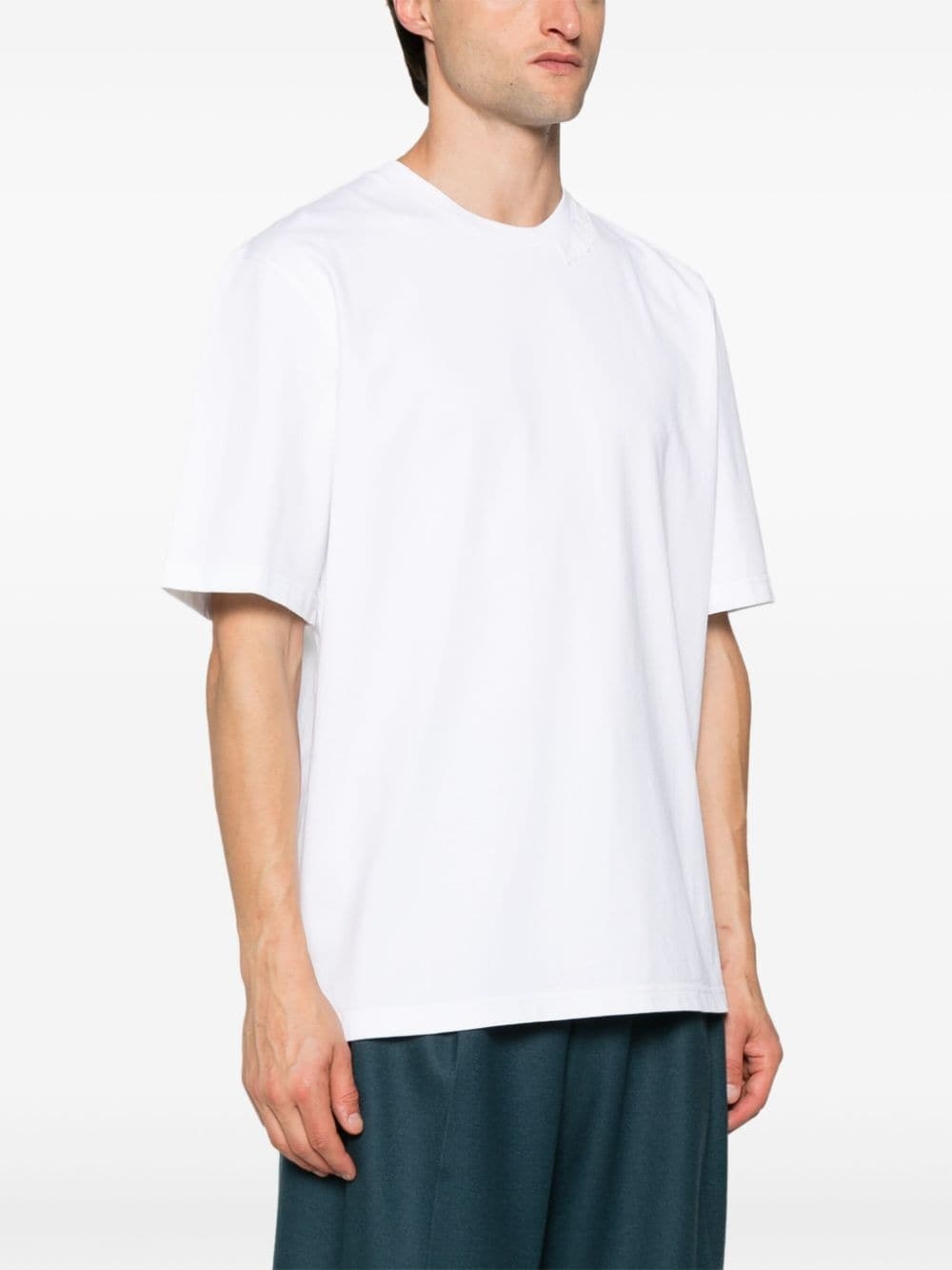 logo-patch cotton T-shirt - 3