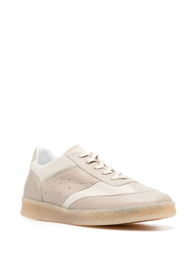 MM6 Maison Margiela 6 Court panelled leather sneakers outlook