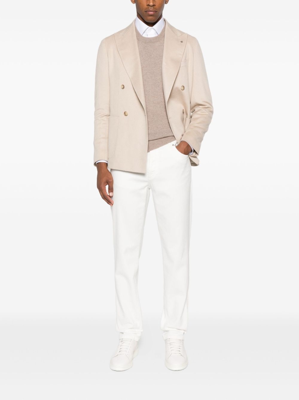 crew-neck cashmere sweaters - 2