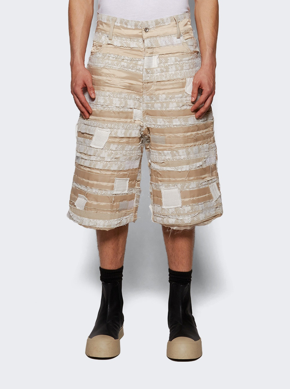 Interwoven Shorts Cream - 2