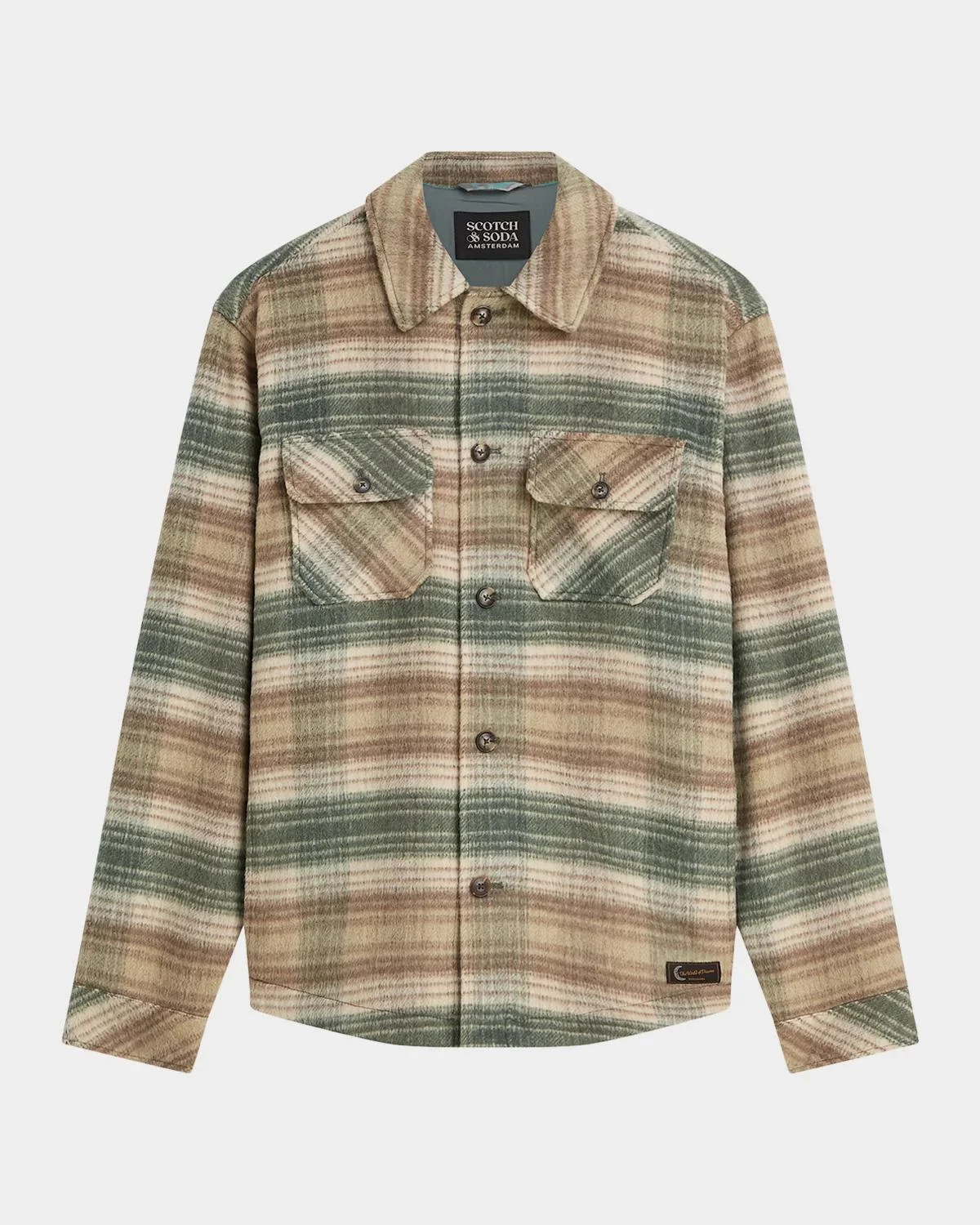 Men's Plaid Wool-Blend Shirt - 1