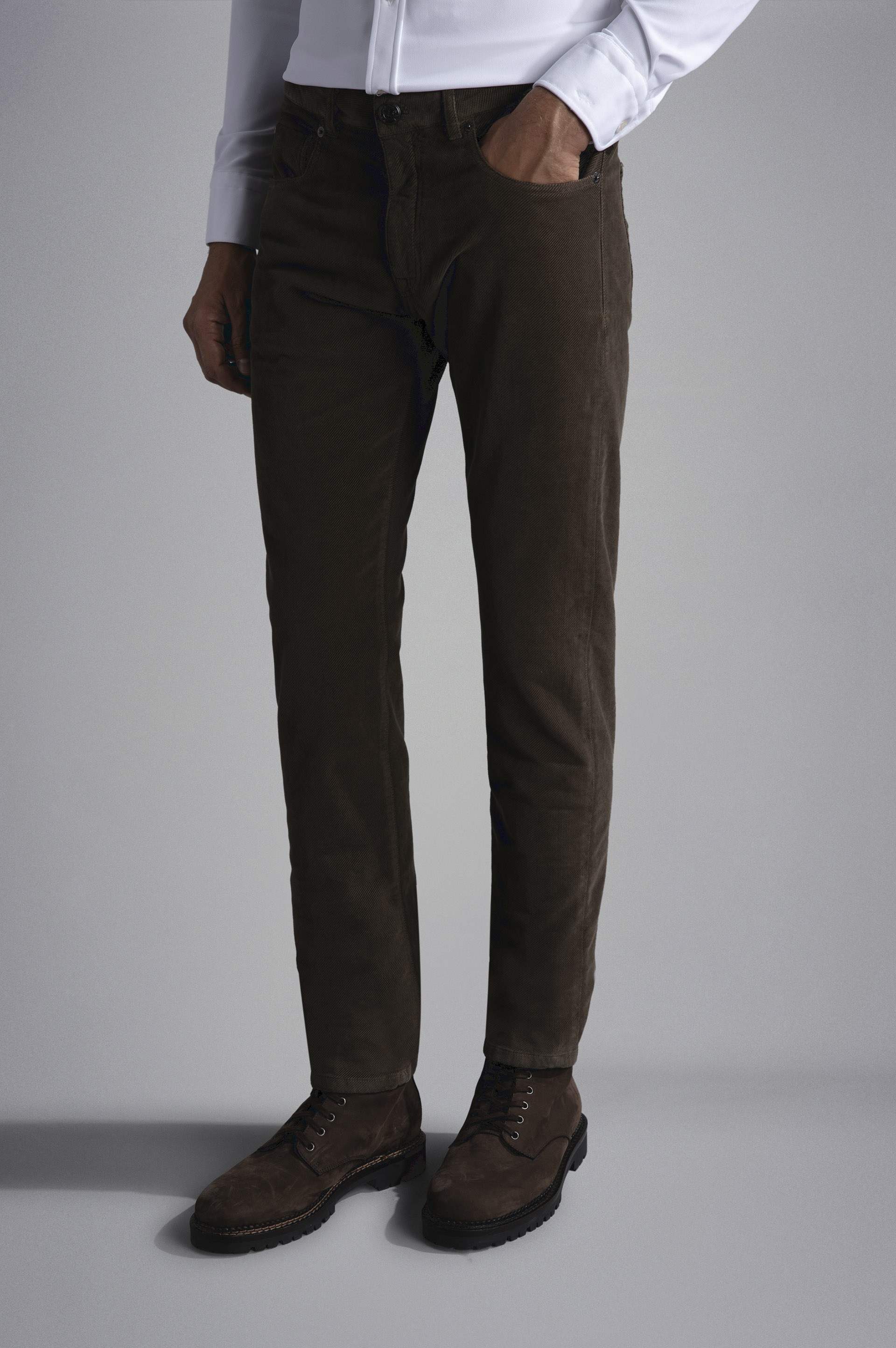 VELVET TWILL 5-POCKETS TROUSERS - 6
