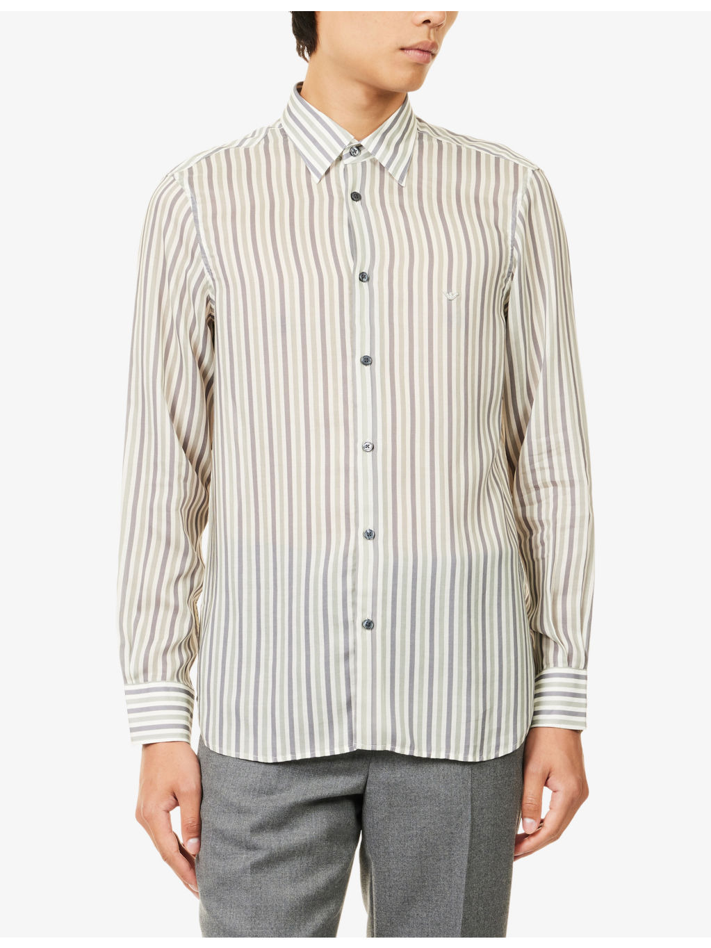 Regular-Fit Striped Woven Shirt - 3