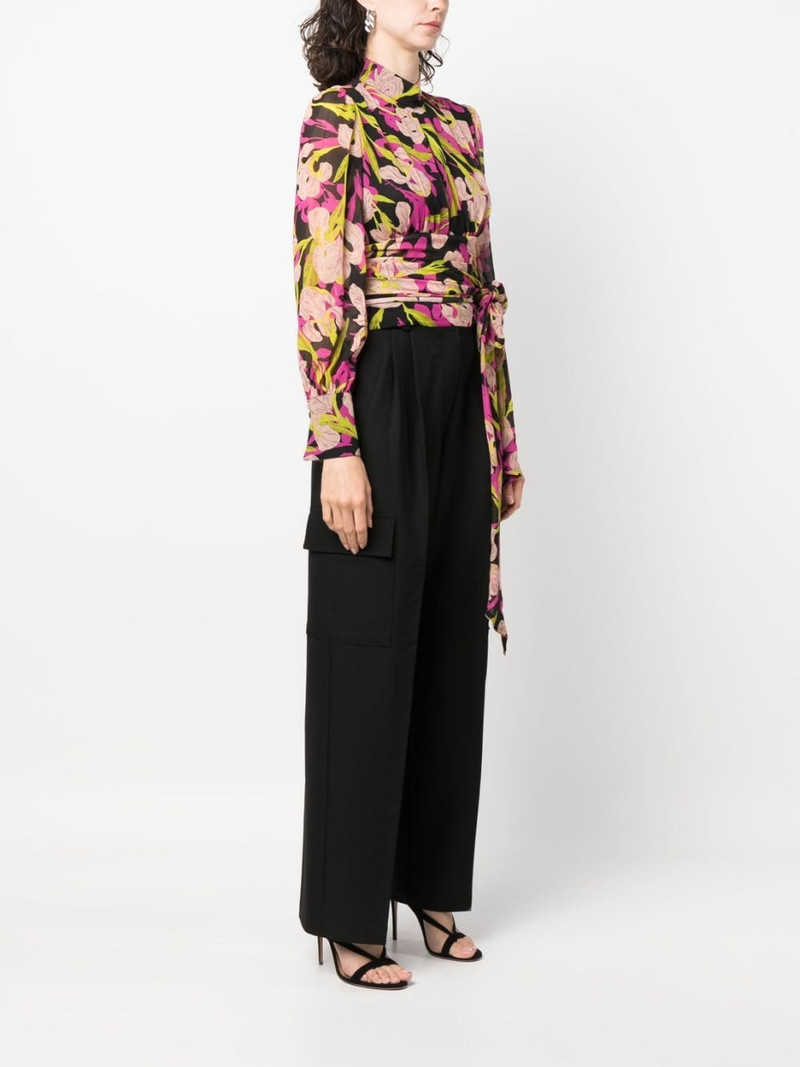 floral-print long-sleeve blouse 3