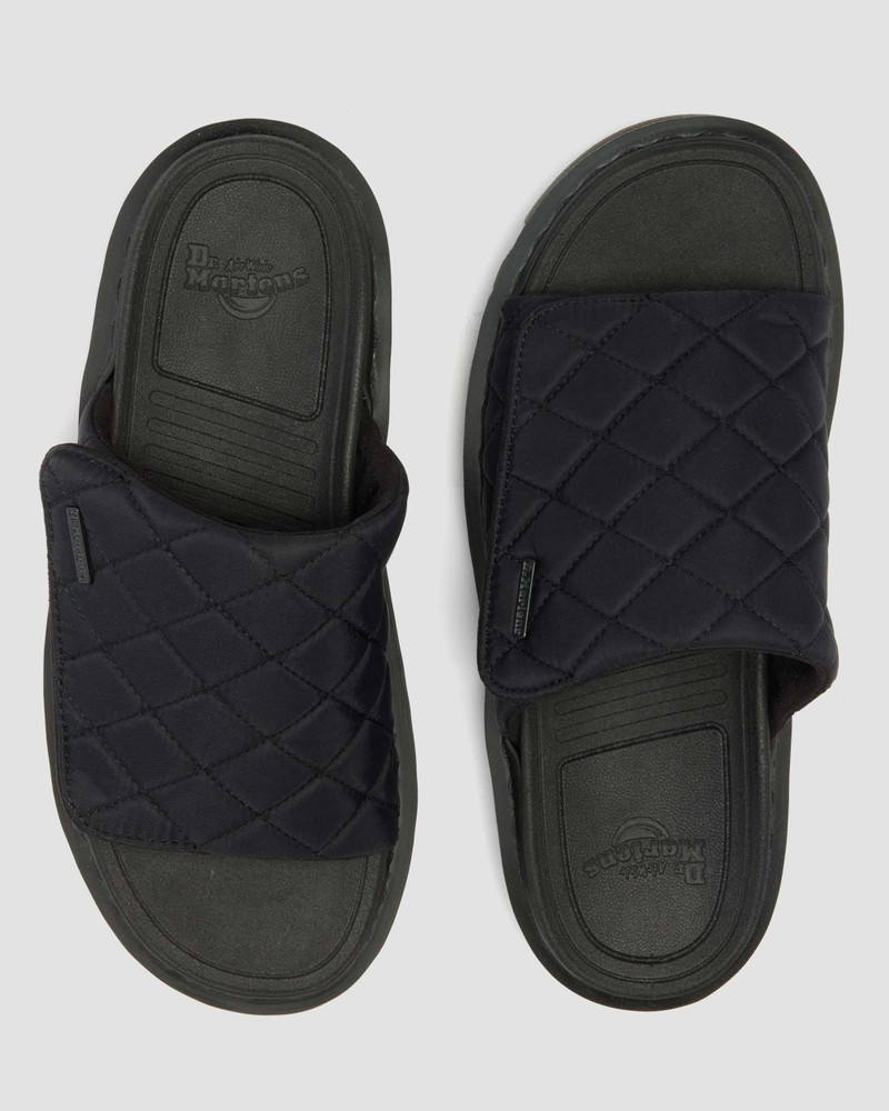 Dr. Martens Zebzag Slides Quilted Canvas Strap Platform Slides outlook