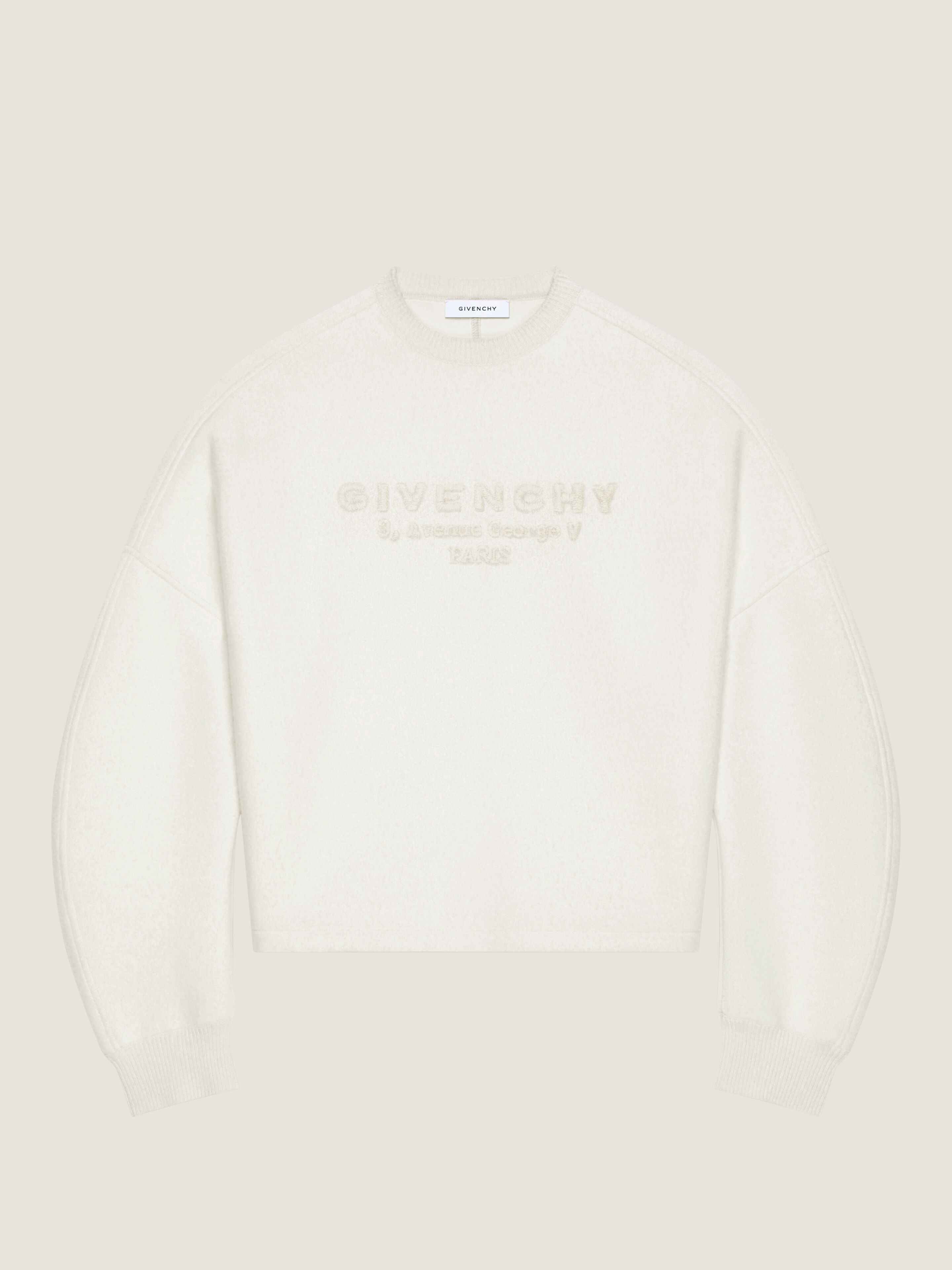 SWEATER IN WOOL WITH GIVENCHY STAMP EMBROIDERY - 1