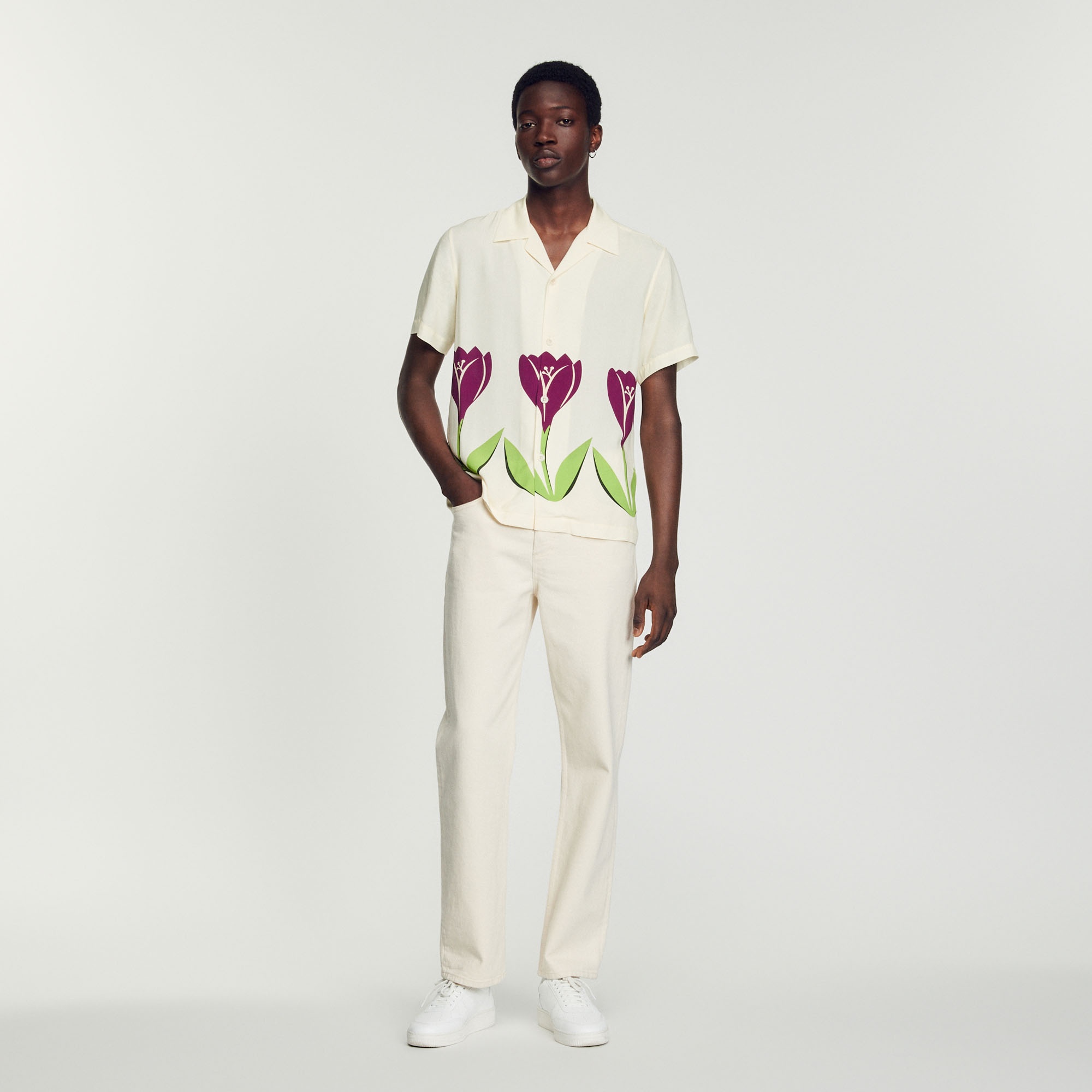 Floaty shirt with tulip print - 5