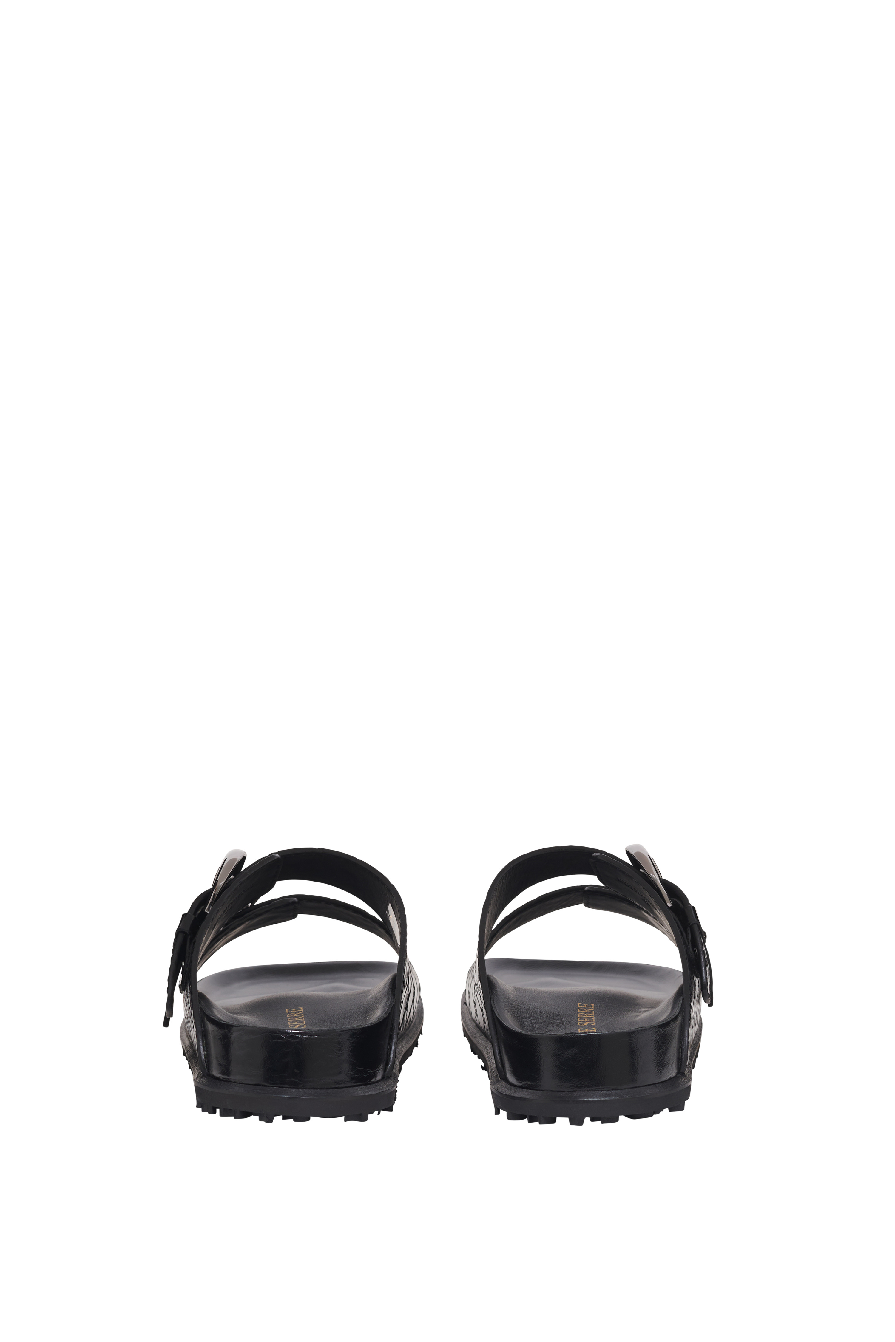 Moonogram Embossed Leather Ms Slide - 3